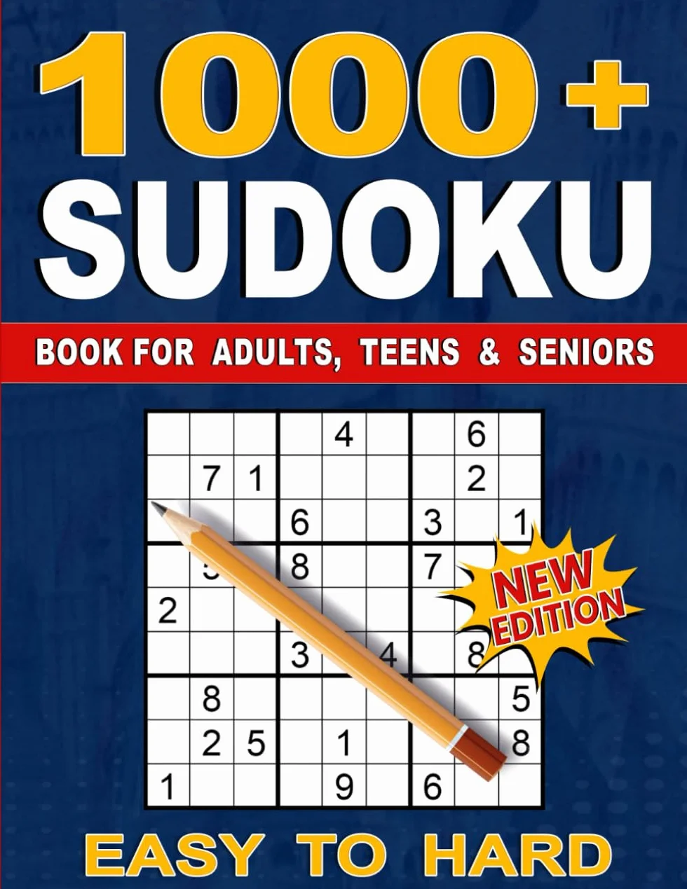 Sudoku Puzzles for Adults: 1000+ Easy to Hard Puzzles Book