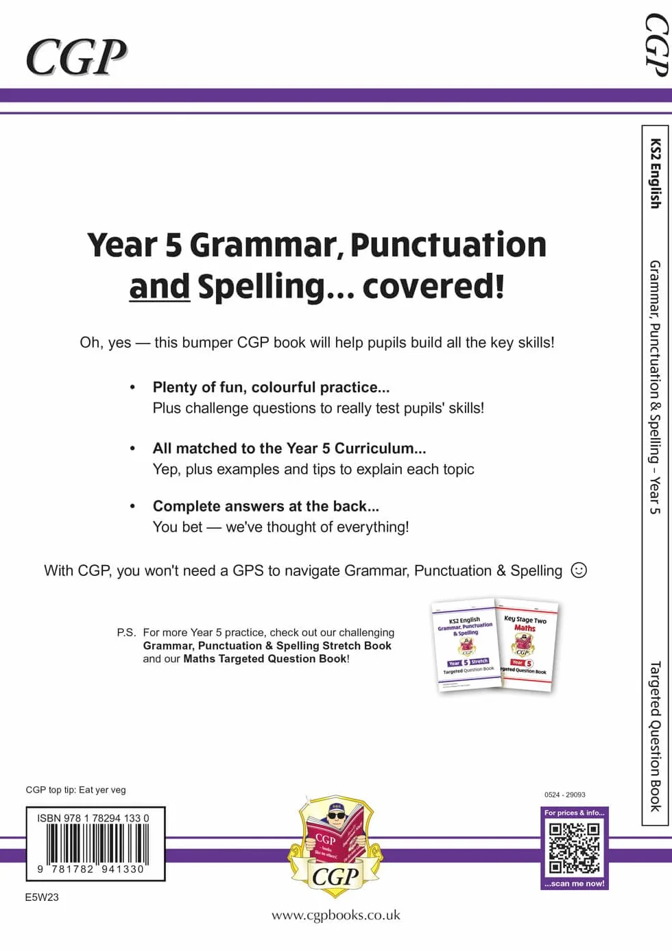 KS2 English Year 5 Grammar Punctuation Spelling Targeted Question Book with Answers