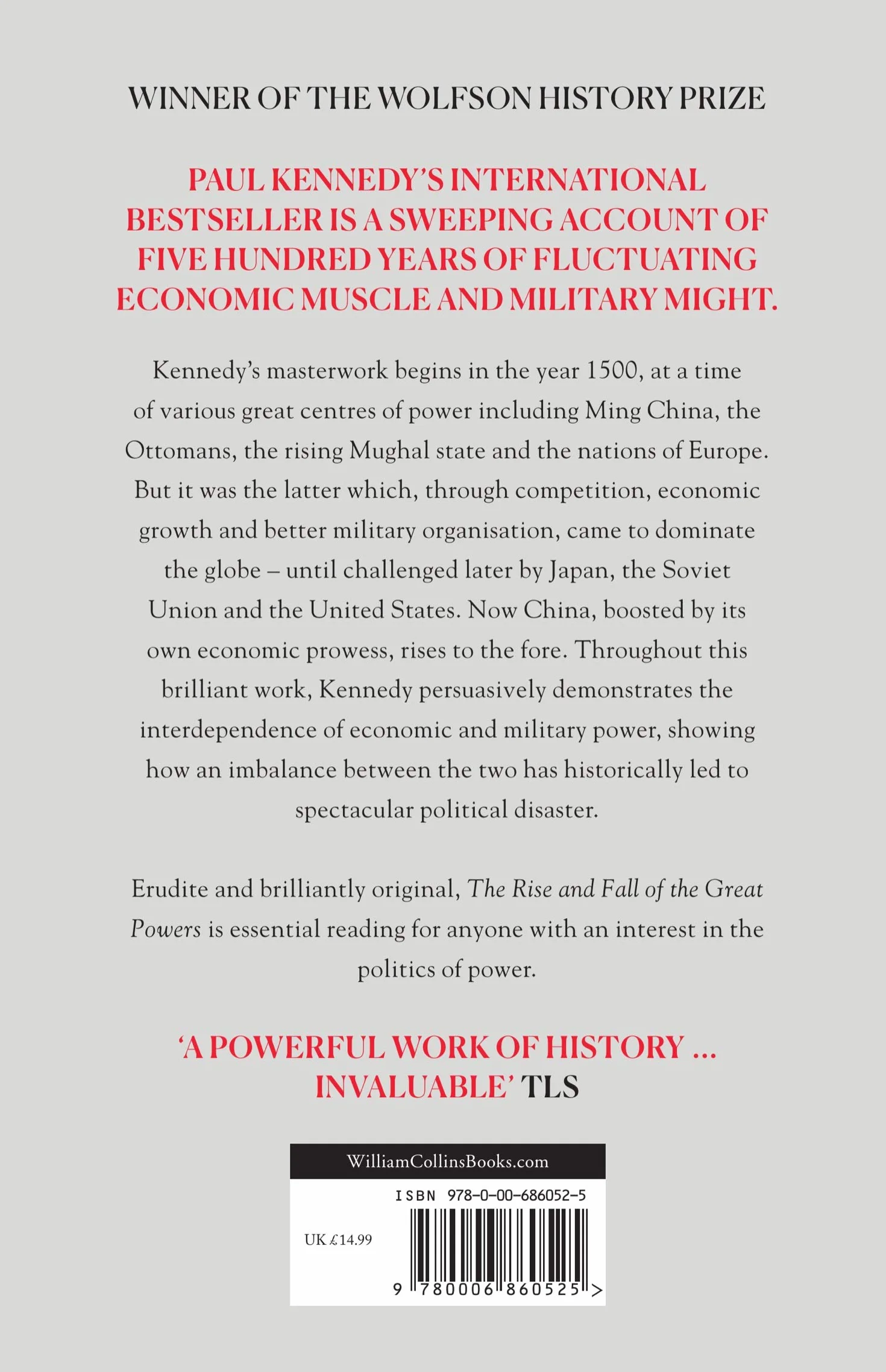 The Rise and Fall of the Great Powers: Five Hundred Years of Economic & Military History