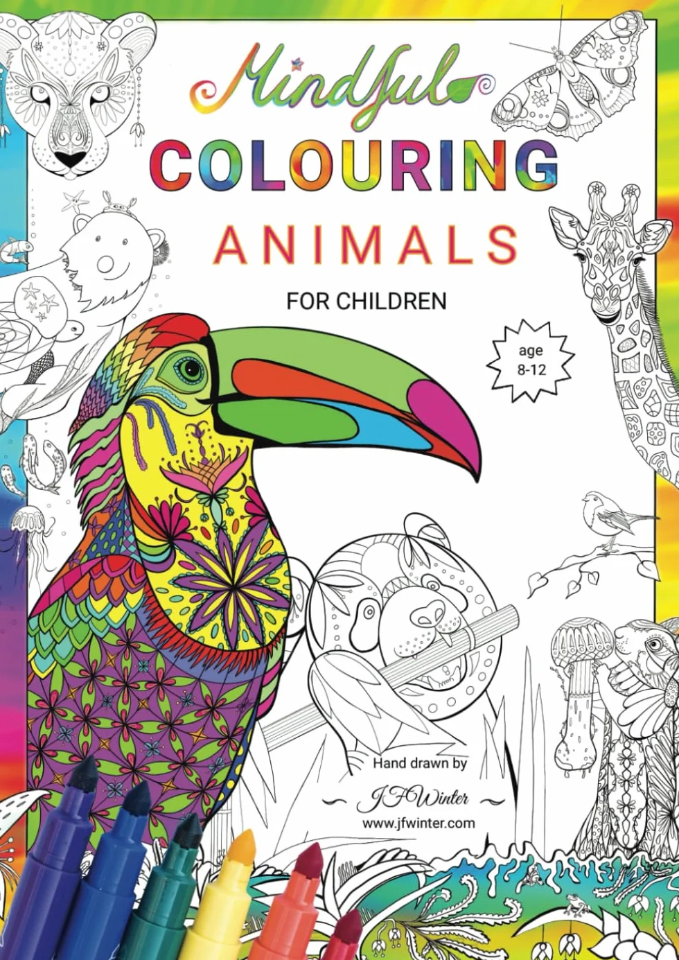 Mindful Colouring Animals for Children Ages 8-12