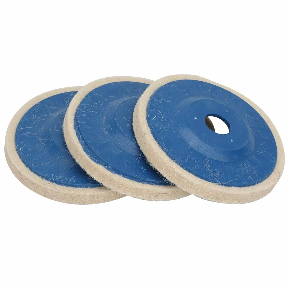 Tarcza z Filcu Wełnianego do Polerowania 100 mm 16 mm 3-częściowa