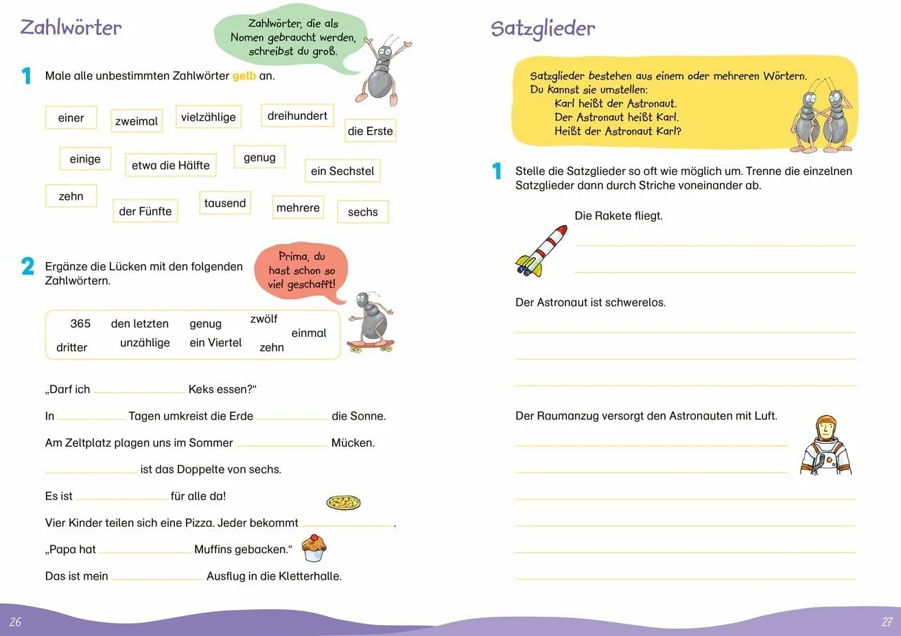 Fit für Deutsch 4. Klasse. Mein Übungsheft: Silbentrennung, Zeichensetzung, Rechtschreibung und Grammatik wiederholen und üben. Am Lehrplan orientiert. Mit Lösungsheft und Stickerbogen