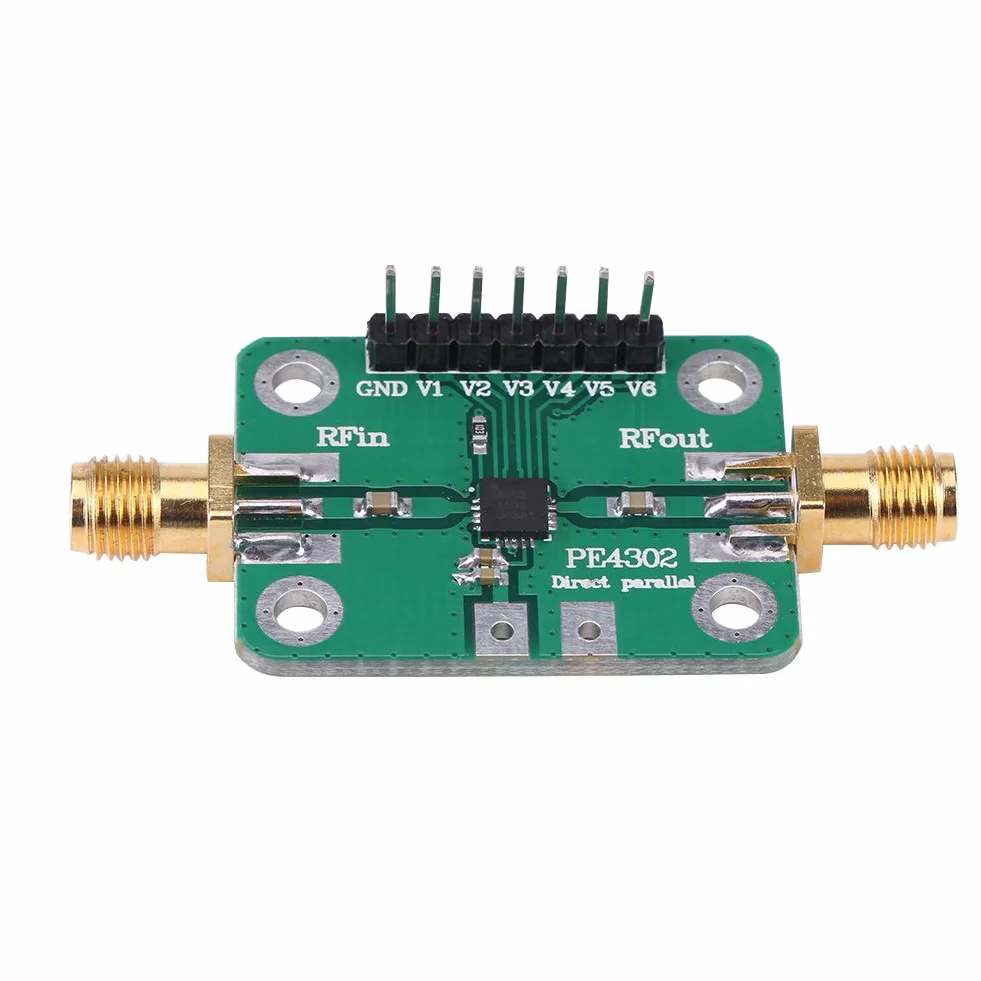 Tłumik (maksymalna amortyzacja 31,5d), moduł PE4302 NC Attenuator, cyfrowe sterowanie, tłumik 0,5 dB 6 bit, z gniazdem SMA równolegle Immediate Mode DC 5 V 1 MHz ~ 4 GHz