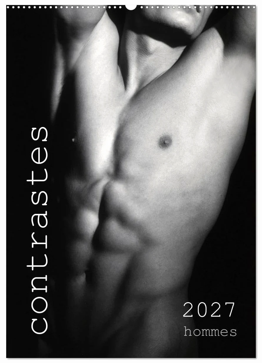Contrastes hommes calendrier mural 2027: Calendrier mensuel avec 13 pho