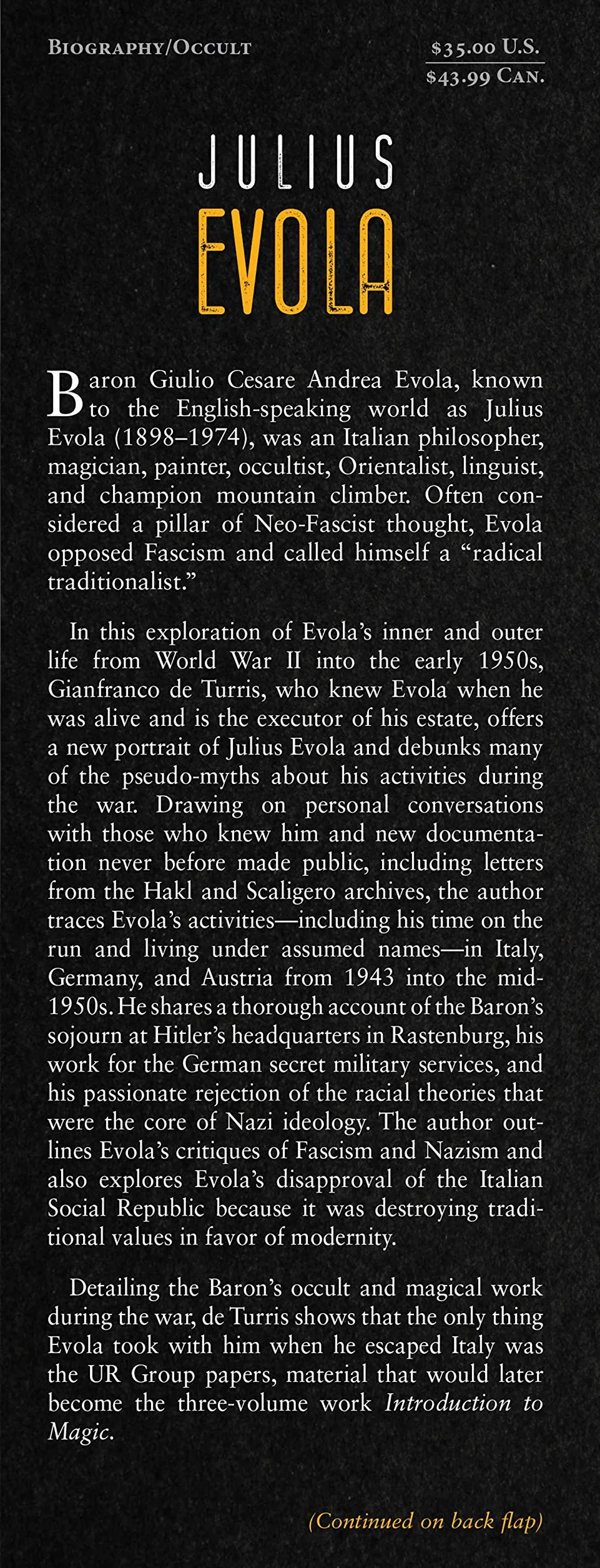 Julius Evola: The Philosopher and Magician in War 1943-1945
