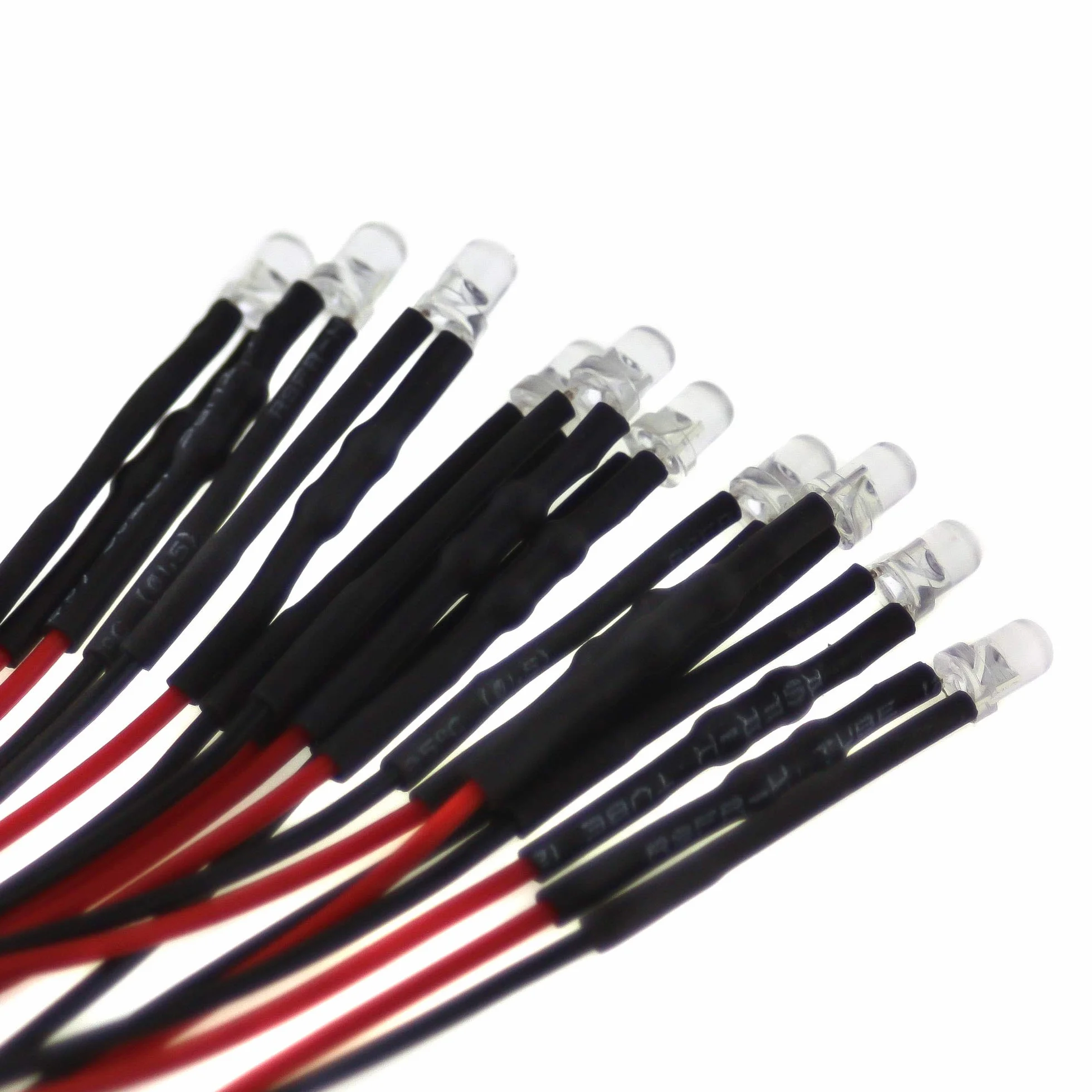 LED 24V ciepła biel 3000K 10x3mm z kablem 20cm
