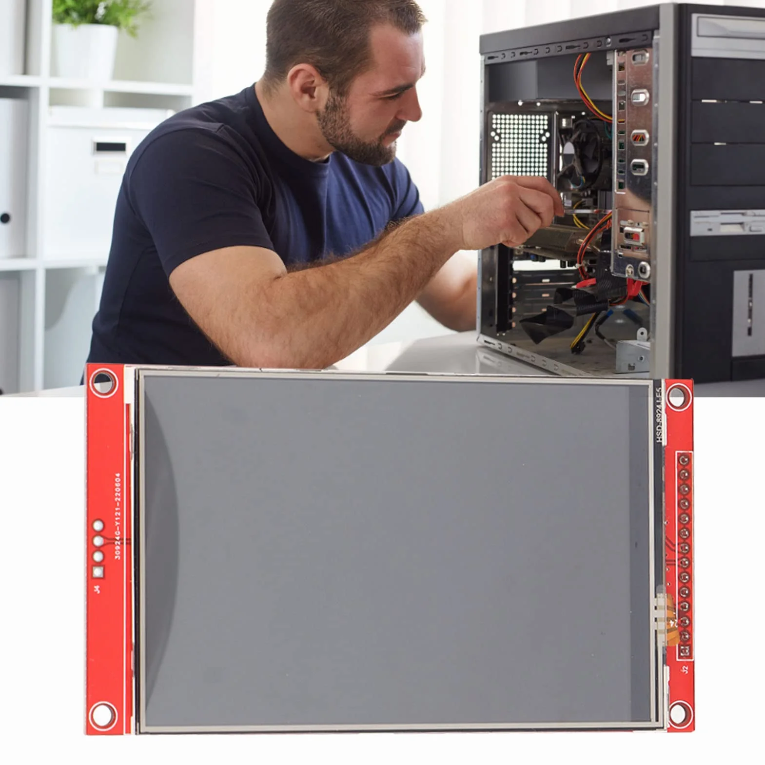 4-calowy Wyświetlacz SPI TFT LCD, 4-calowy Panel Dotykowy ILI9488 LCD 480x320 3,3 V 5 V z Gniazdem Karty Pamięci, moduł Ekranu LCD z Rysikiem