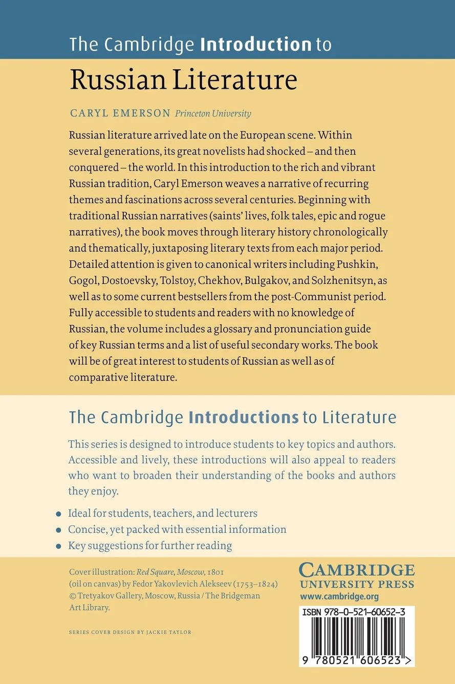 The Cambridge Introduction to Russian Literature