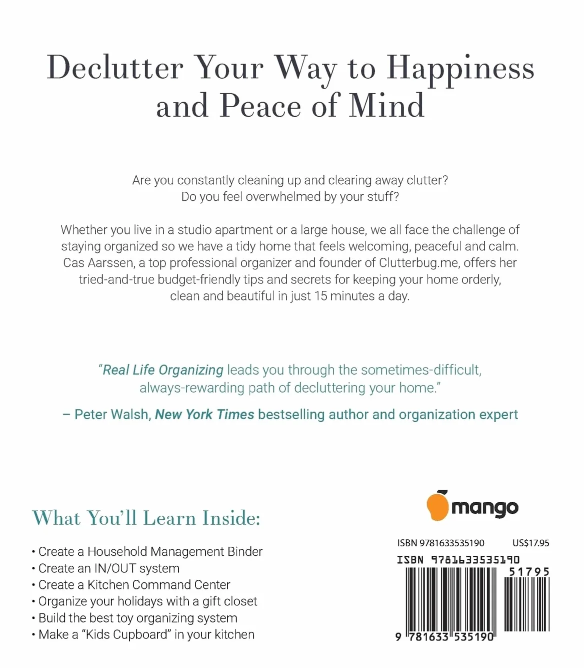 Real Life Organizing: Clean and Clutter-Free in 15 Minutes a Day