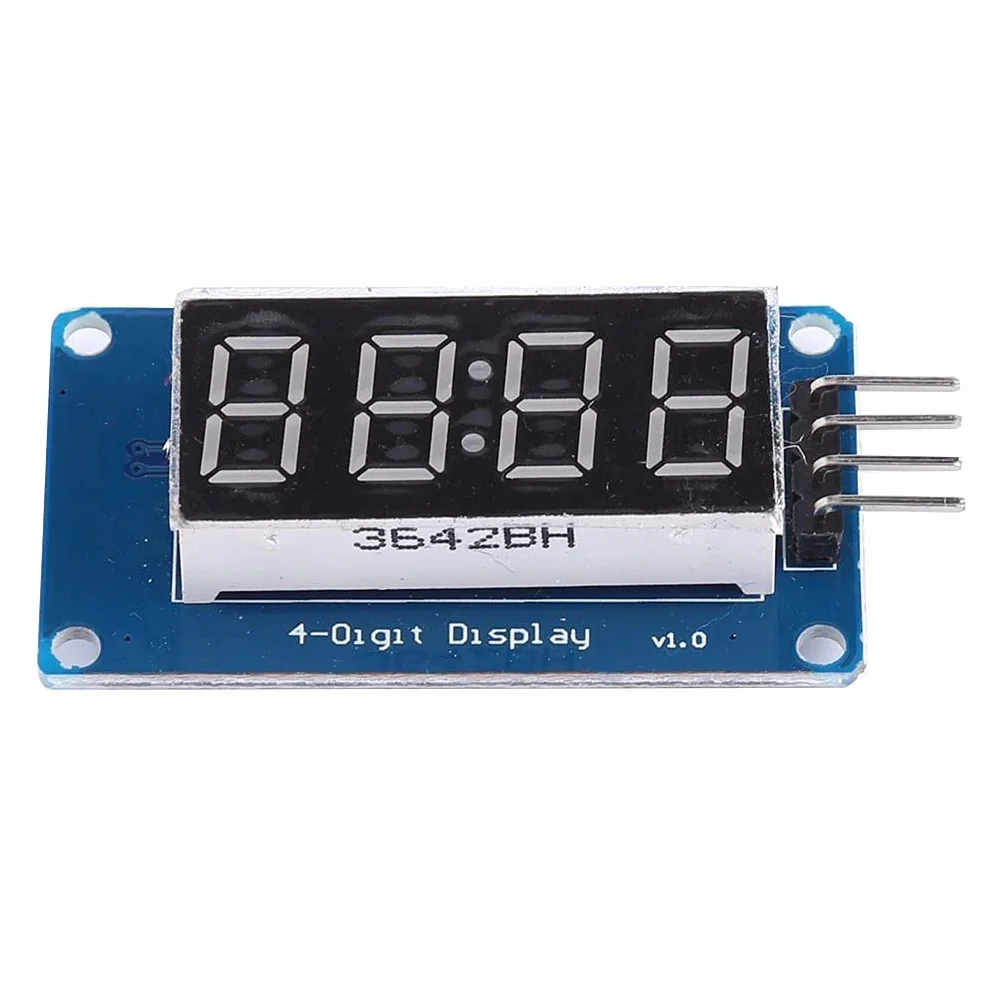4 szt. 0,36 cala 3,3 ~ 5,5 V LED 4 Digit 7-segmentowy wyświetlacz, regulowana jasność, moduł z wyświetlaczem zegara do czerwonego światła
