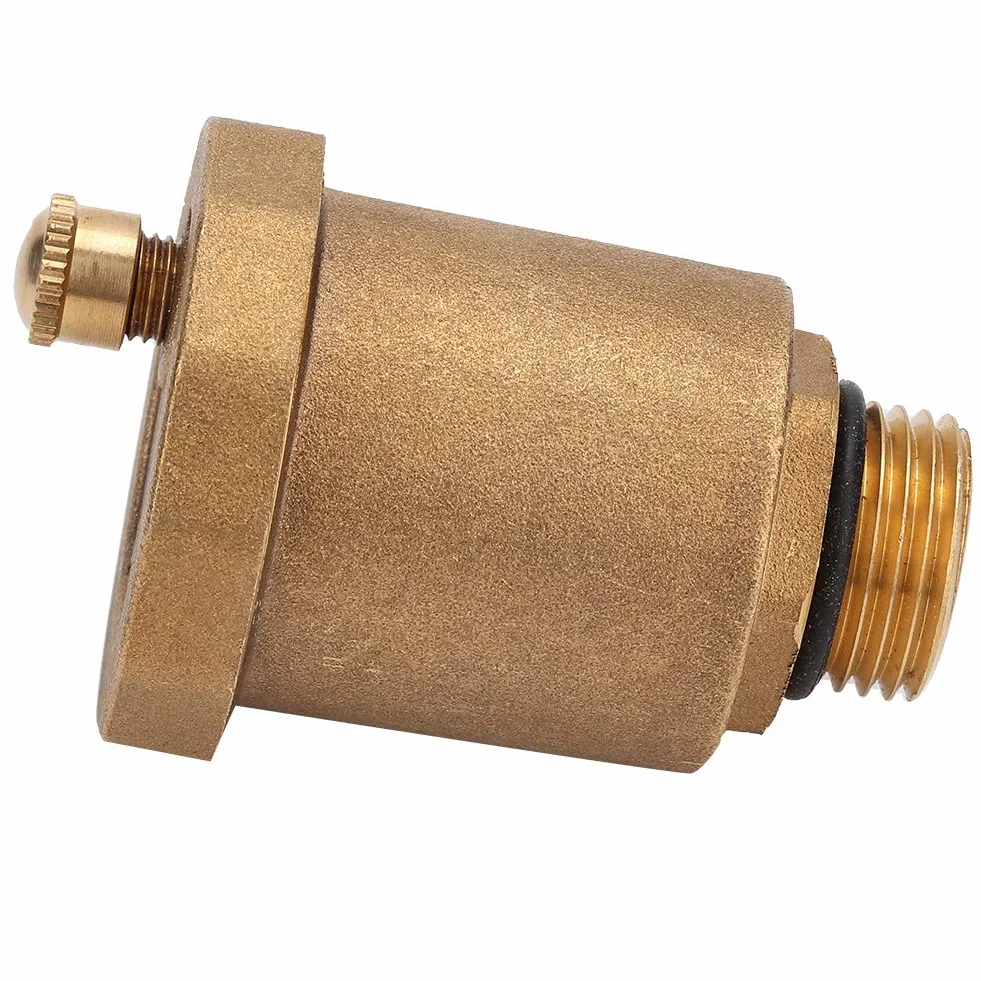 Odpowietrznik mosiężny, gwint zewnętrzny Odpowietrznik Automatyczny zawór odpowietrzający jednokierunkowy G1 / 2 "Zawór odpowietrzający z gwintem zewnętrznym G1 / 2" z gwintem zewnętrznym