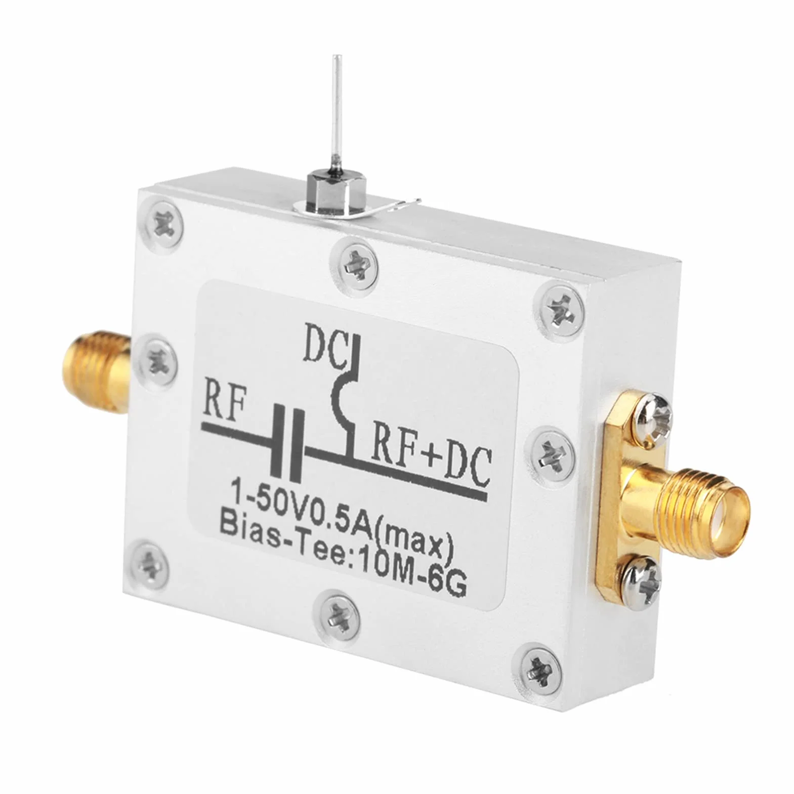 Estink Bias-T Trójnik Koaksjalny RF do Mikrofal, 10 MHz-6 GHz, Wysokiej Częstotliwości, 1 Sztuka