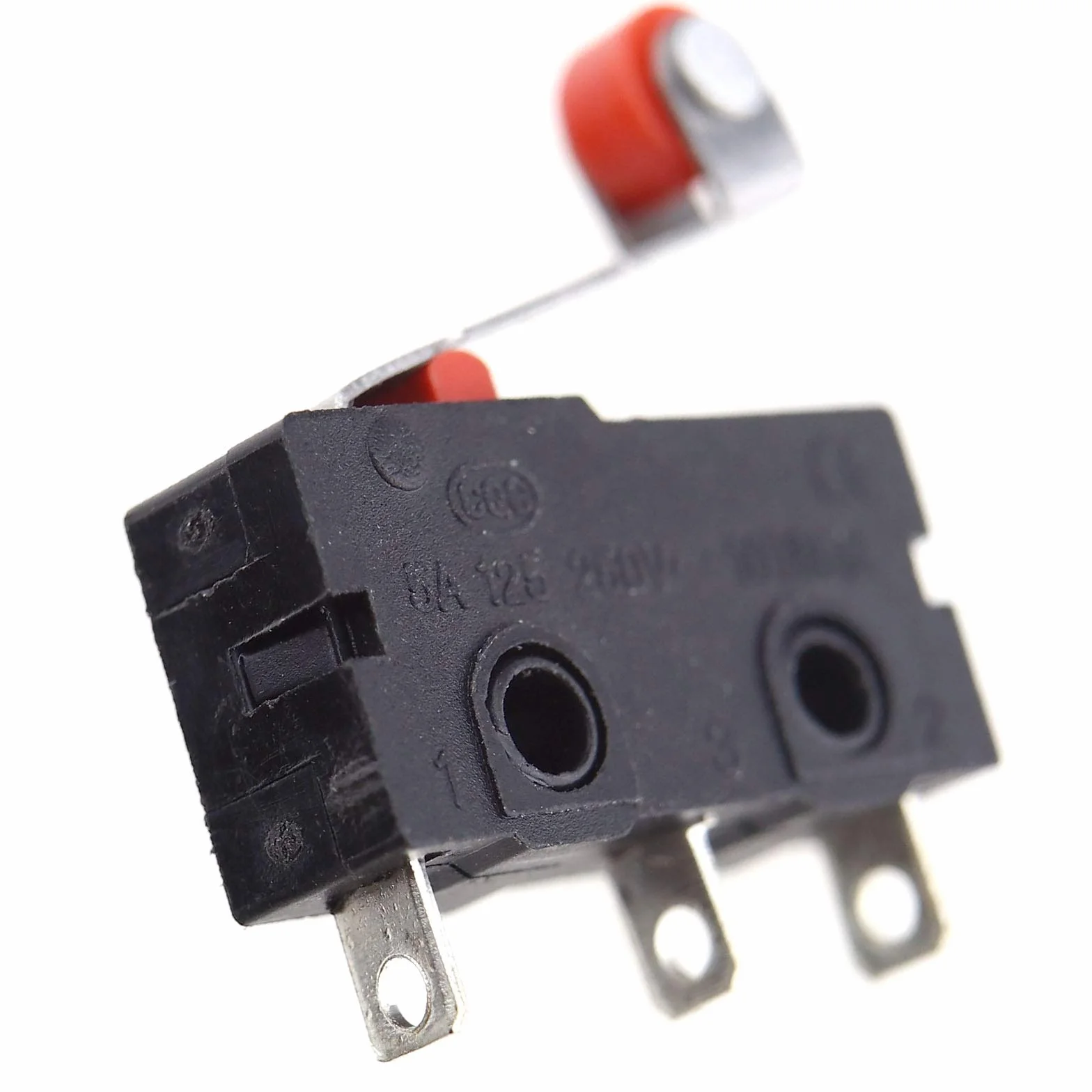 OTOTEC 10 szt. mini dźwignia wałka dźwignia mikroprzełącznik czarny chwilowy AC 5 A prąd SPDT typ 125-250 V dźwignia mikroprzełącznik