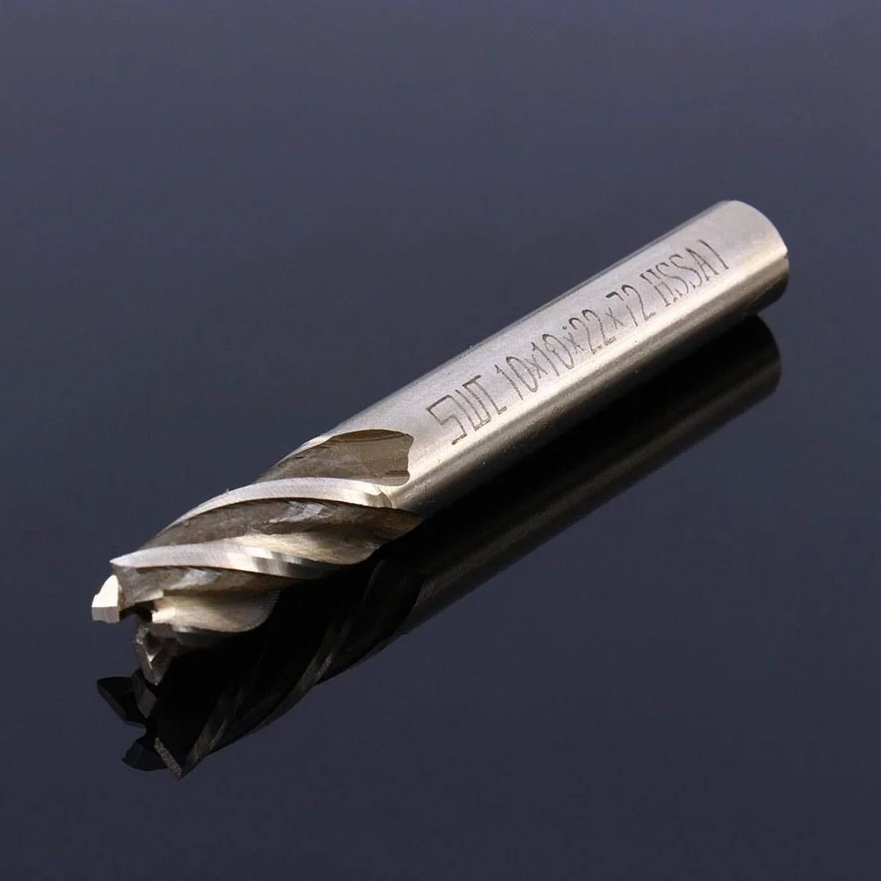 Frez CNC 10 mm 4 flety Zestaw frezów końcowych HSS cylindryczny do metalu i drewna