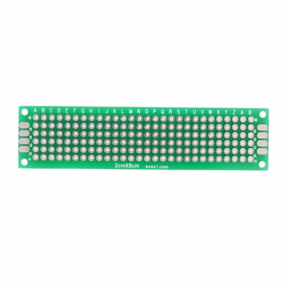 10 sztuk uniwersalna płytka drukowana 2 × 8 cm uniwersalna płytka drukowana deska do krojenia chleba deska do krojenia chleba PCB do lutowania rzemieślniczego