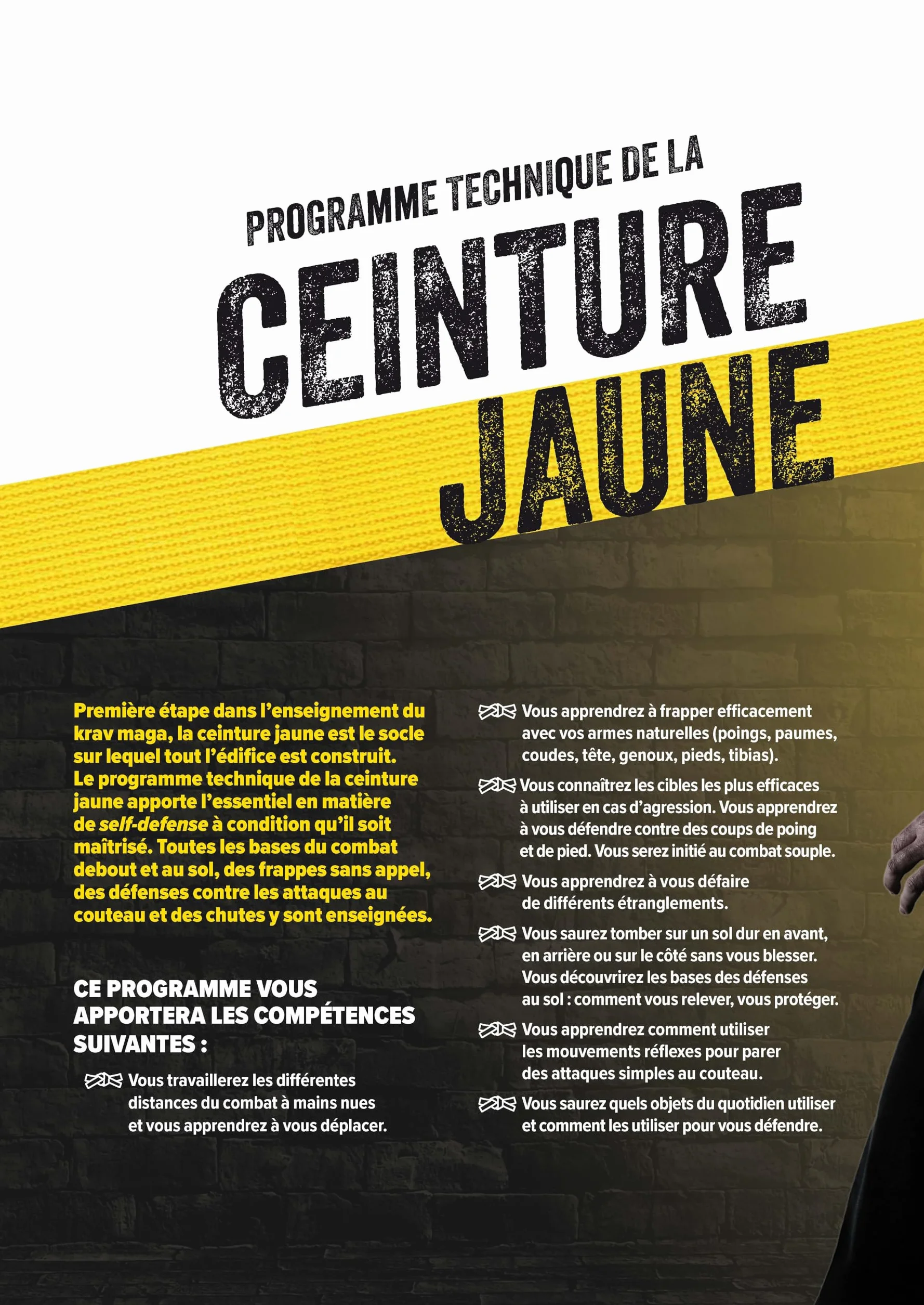 Krav maga, les bases de la self-défense: Ceintures jaune et orange