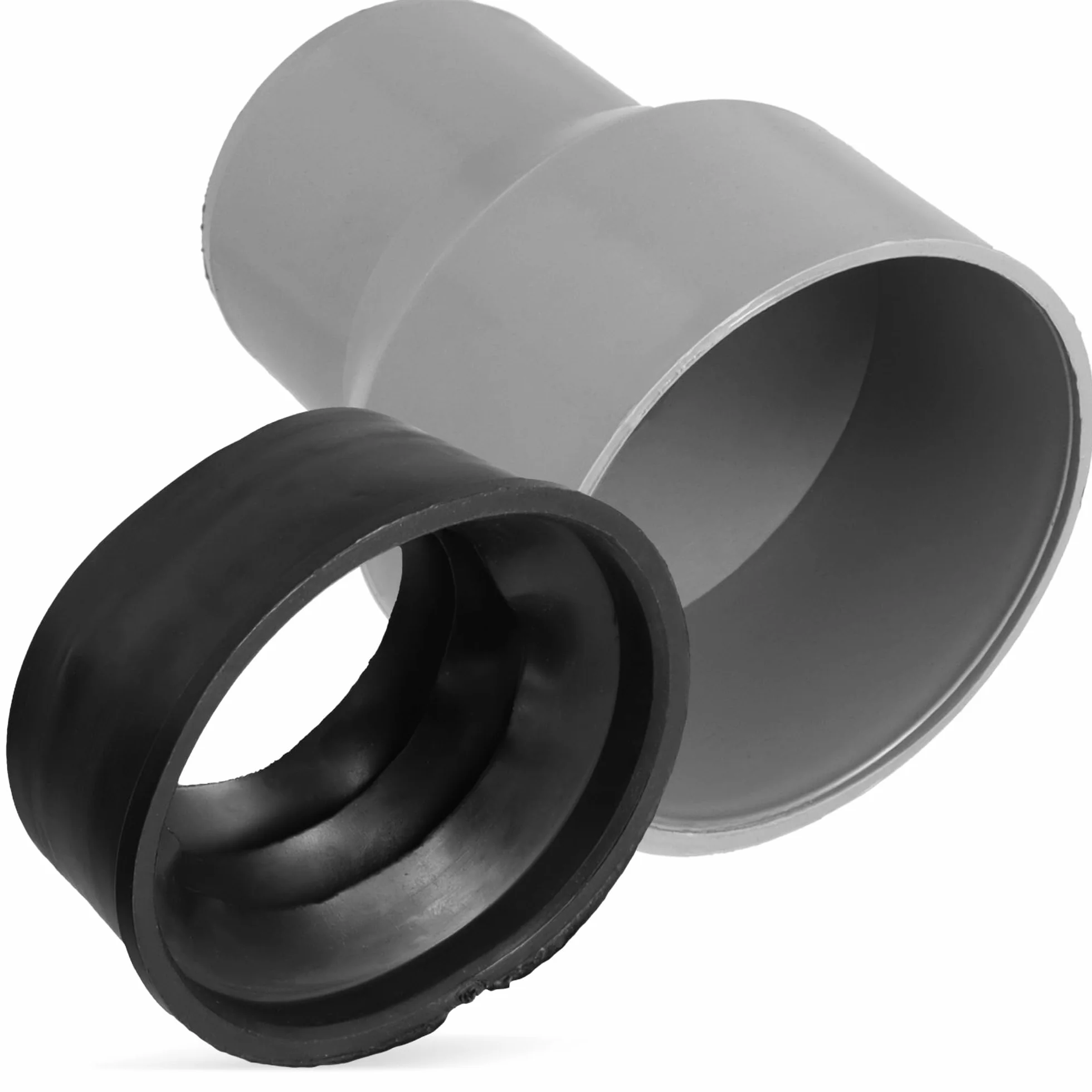 Millto™ Króciec przyłączeniowy WC 75 z gumowymi uszczelkami, rura przyłączeniowa, zestaw przyłączeniowy do rury toaletowej, uszczelka, przyłącze, akcesoria, przyłącze do muszli klozetowej