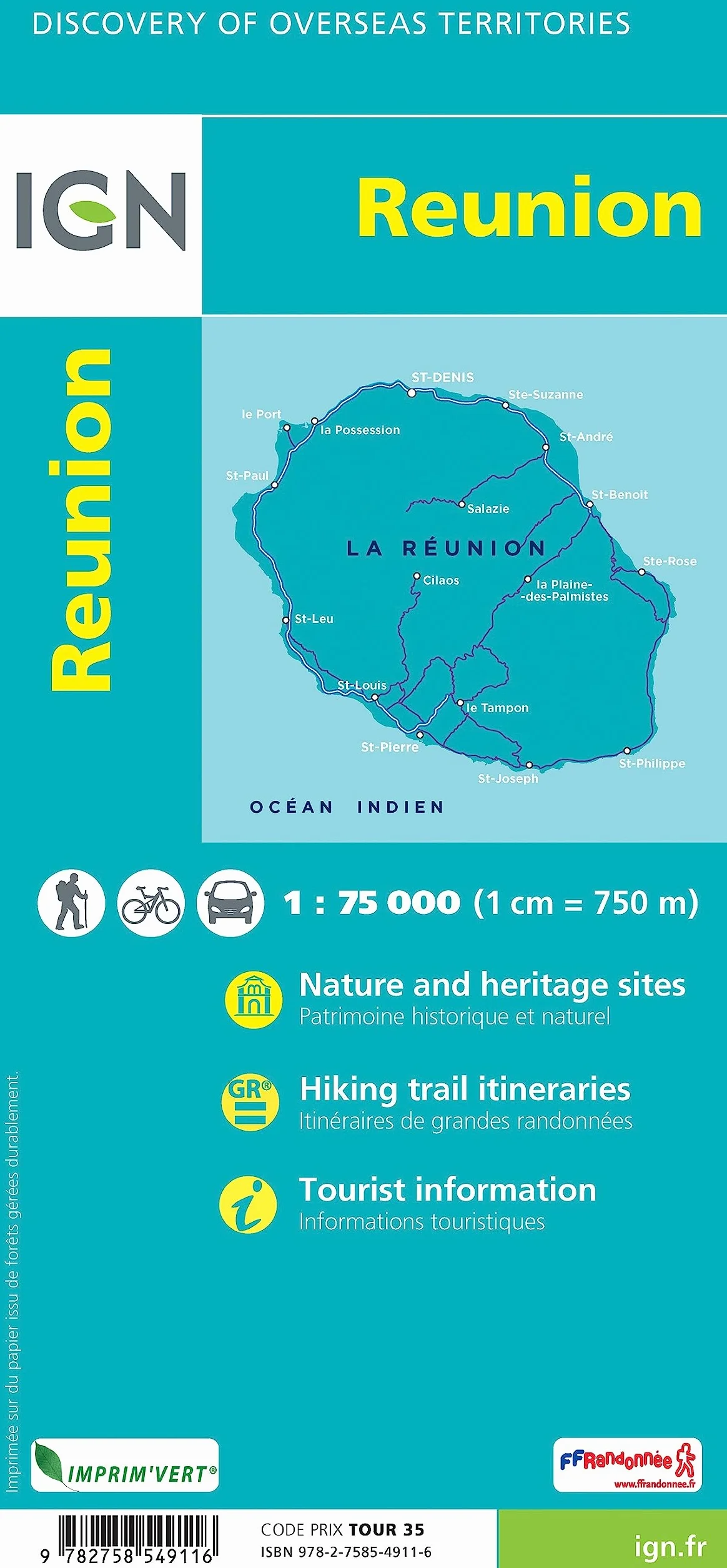 La Reunion 1:75.000 Mapa 974