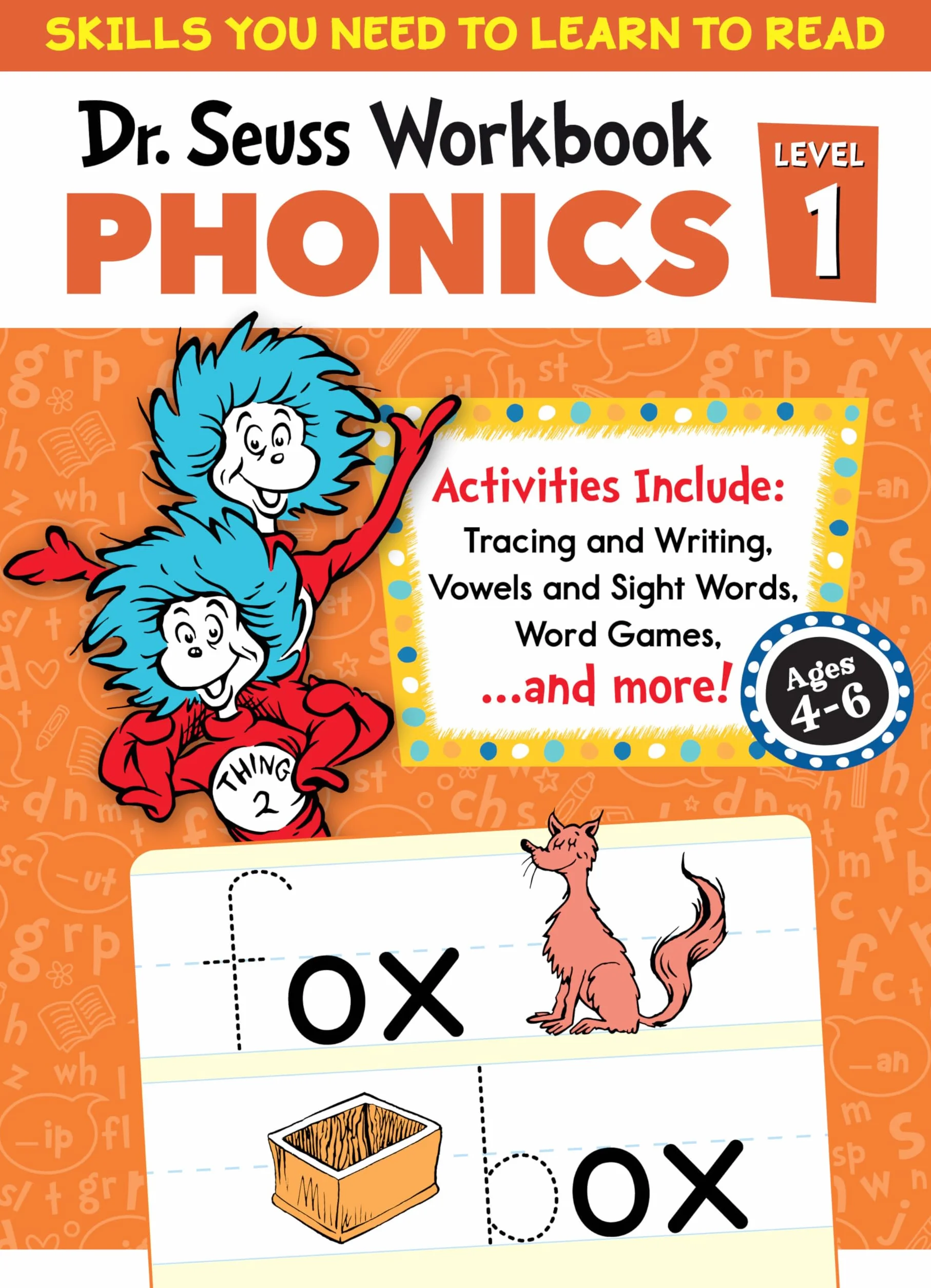 Dr. Seuss Phonics Level 1 Workbook: Learn to Read for Kids Ages 4-6