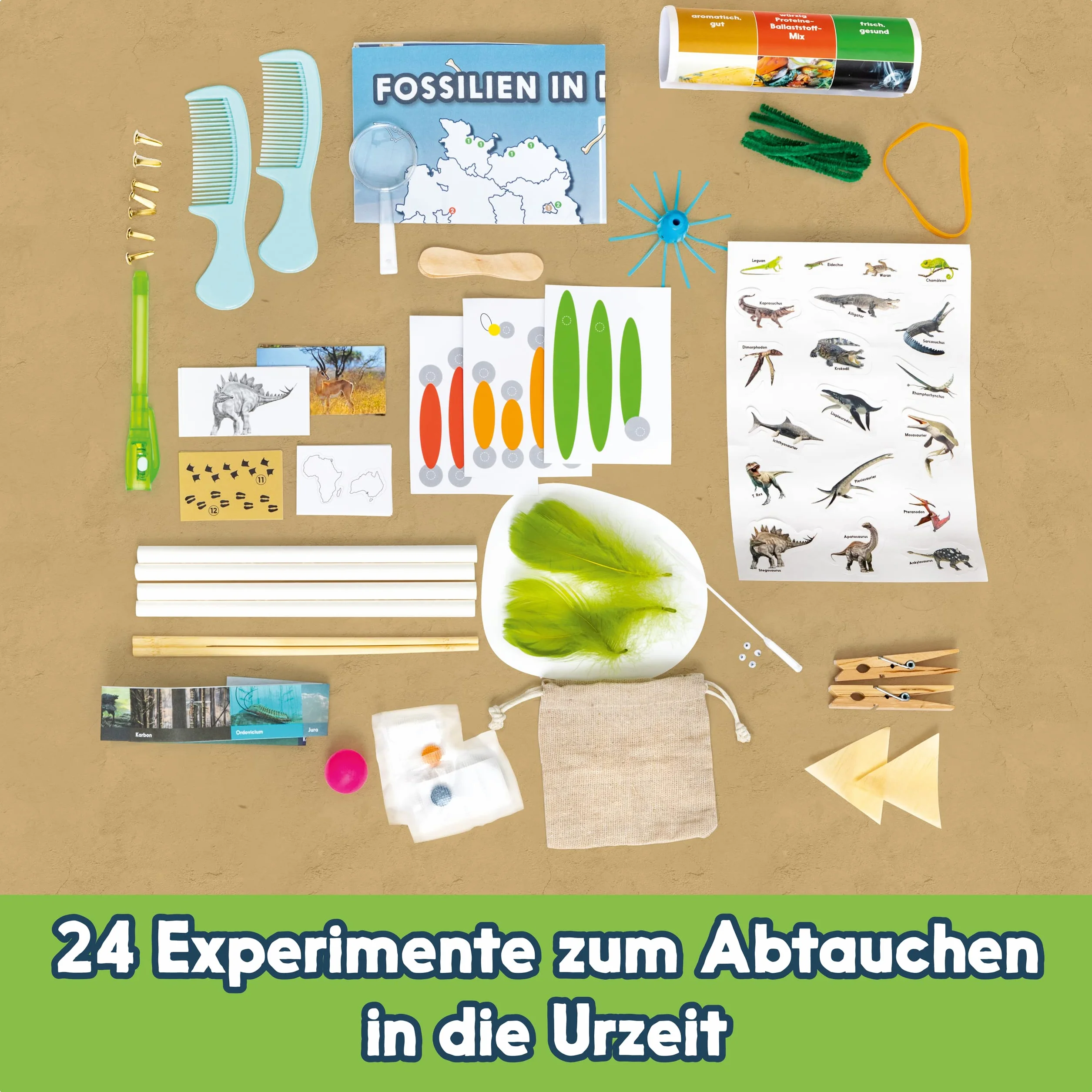 FRANZIS 67205 GEOlino Adventskalender Dinosaurier 24 Experimente für Kinder ab 8 Jahren