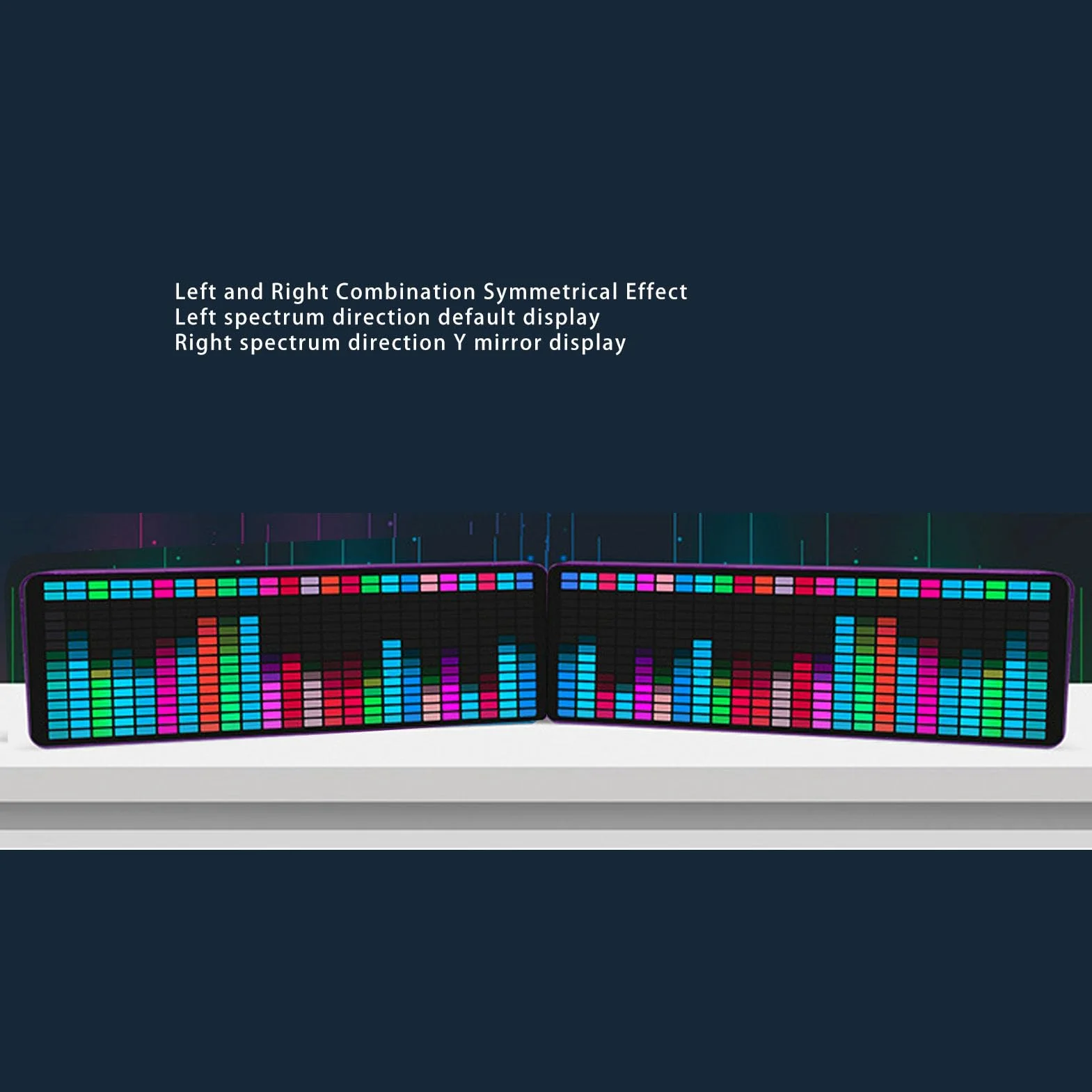 Analizator Widma Audio LED 384 Diody Zegar 20 Dynamicznych 7-kolorowych Czujnik Głosu 1624 Segmenty Rytmu