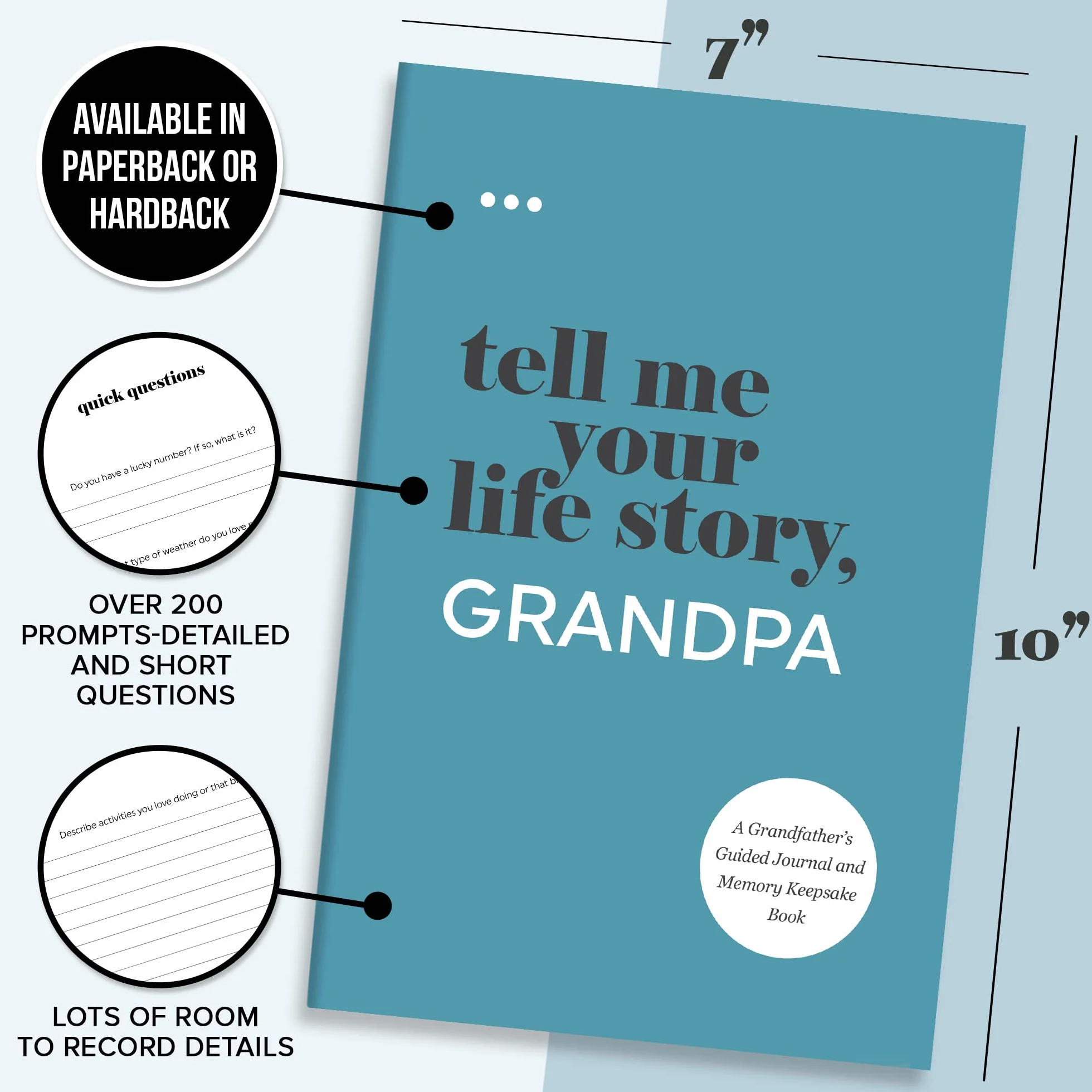 Tell Me Your Life Story, Grandpa: A Grandfather’s Guided Journal and Memory Keepsake Book