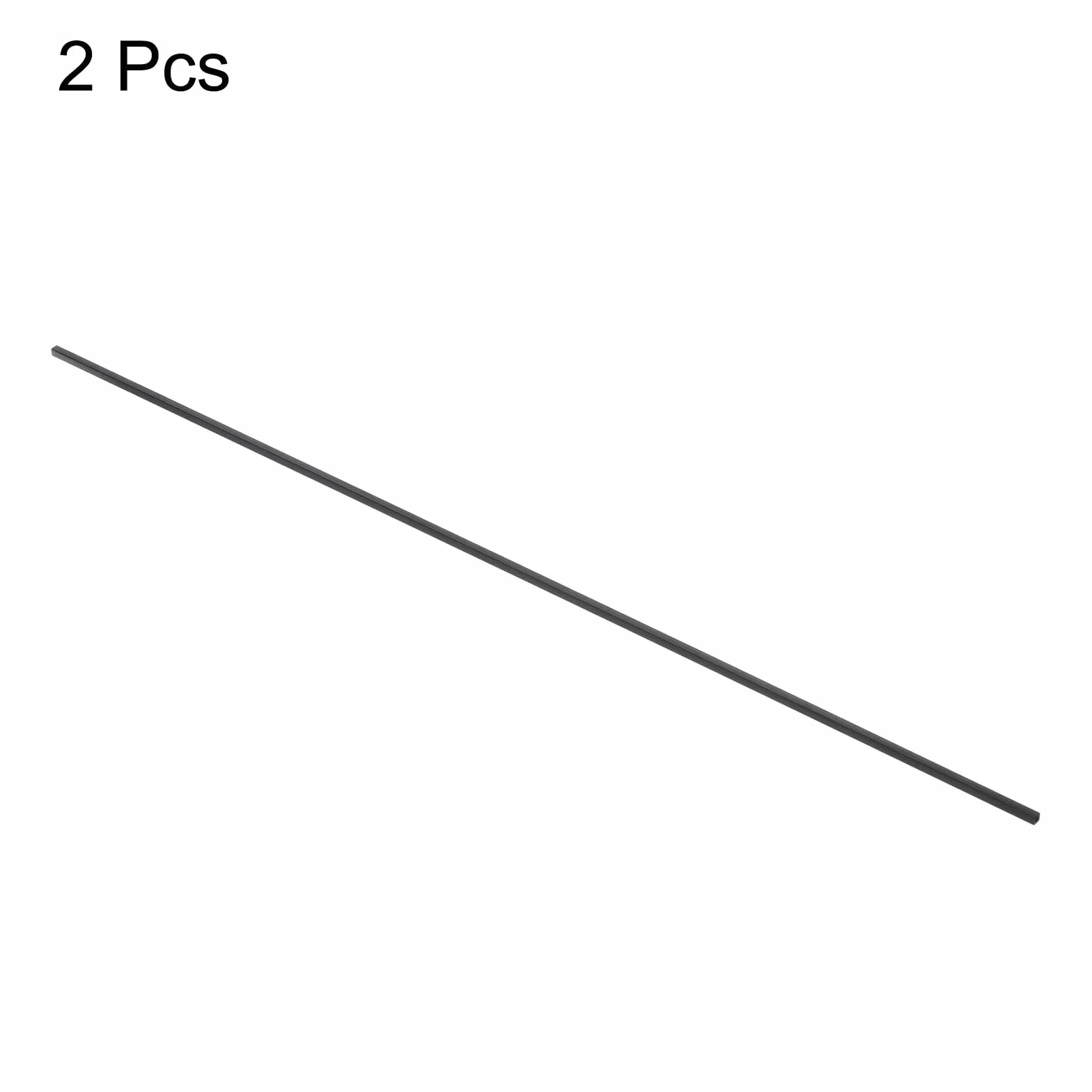 QUARKZMAN Kwadratowa rura z włókna węglowego 4 x 2 x 500 mm, z włókna węglowego, do modeli samolotów RC, 2 szt