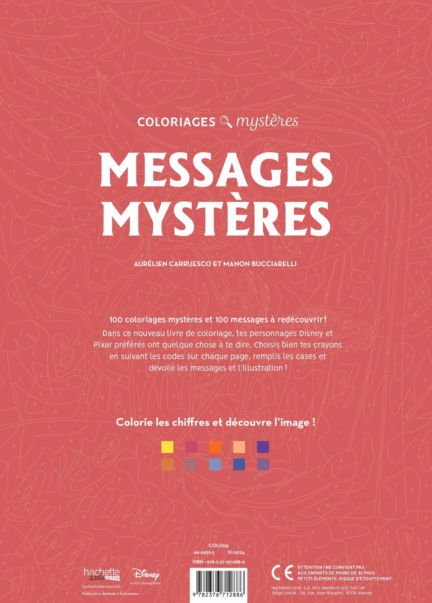 Coloriages mystères Disney - Messages mystères