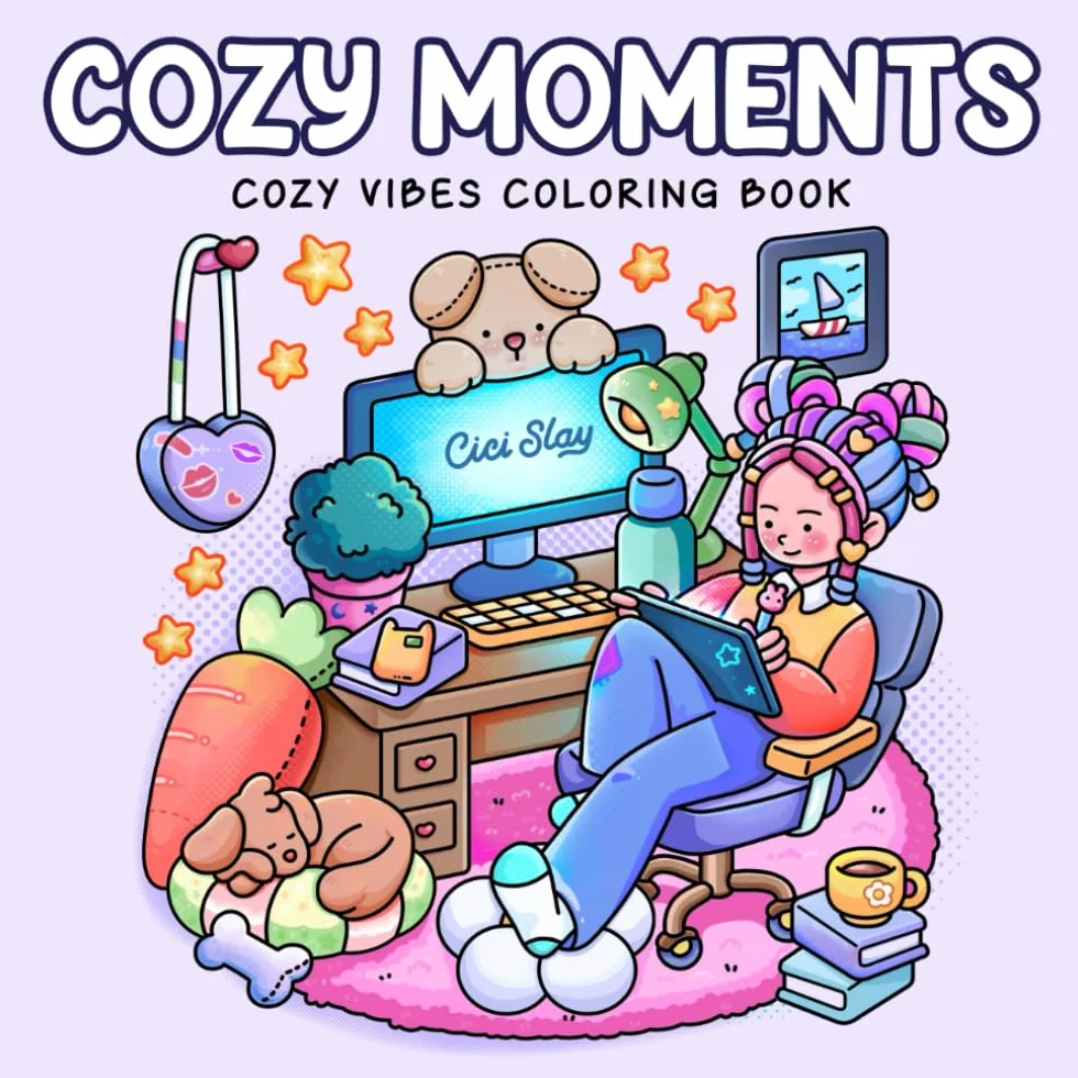 Cozy Moments: Adult Coloring Book with Cozy and Comfy Designs of Girls, Boys, Friends, and Family Moments for Relaxation and Stress Relief