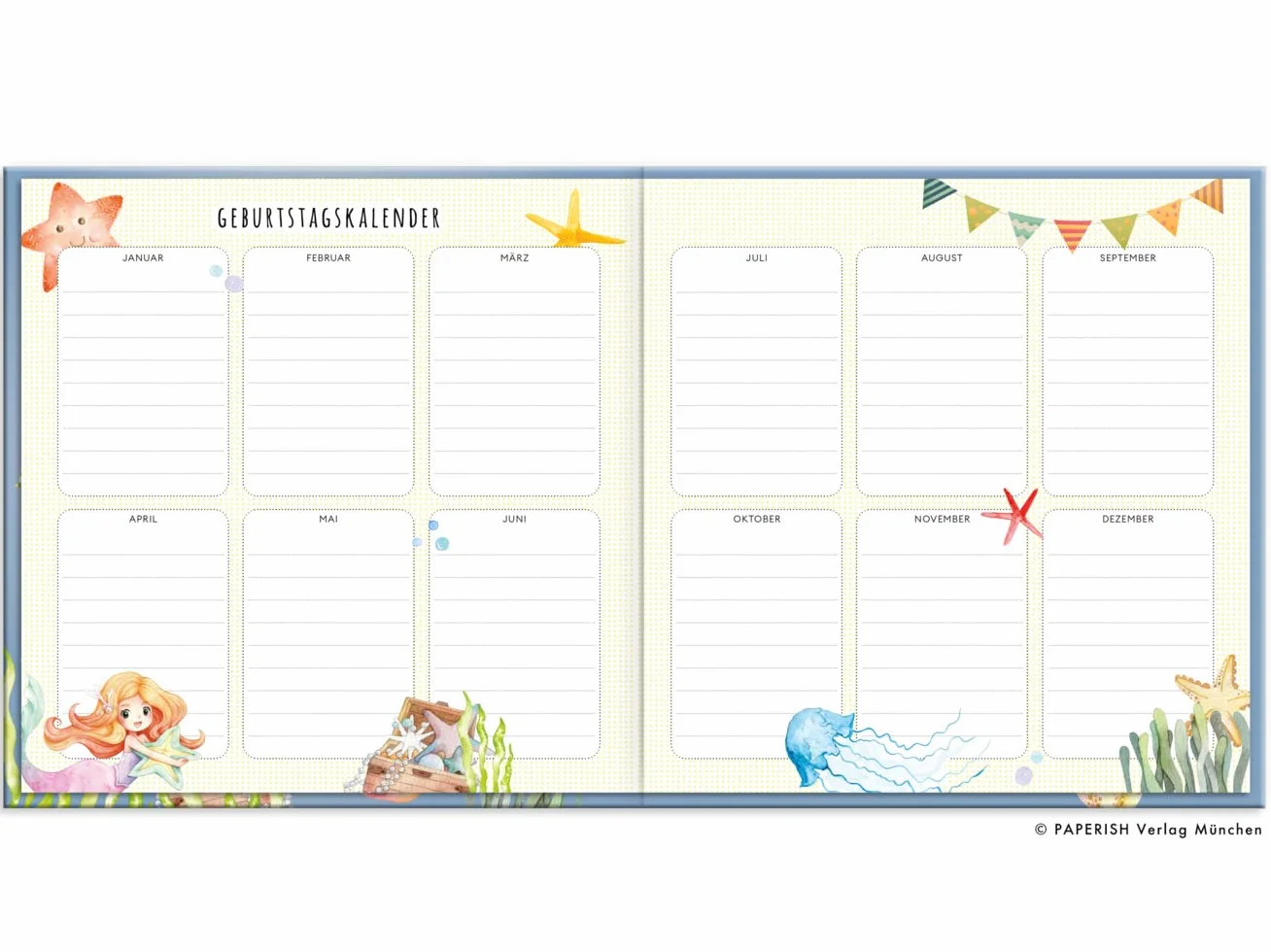 Kindergartenfreunde - MEERJUNGFRAU: ein Album für meine ersten Freunde (Freundebuch Kindergarten 3 Jahre) PAPERISH®