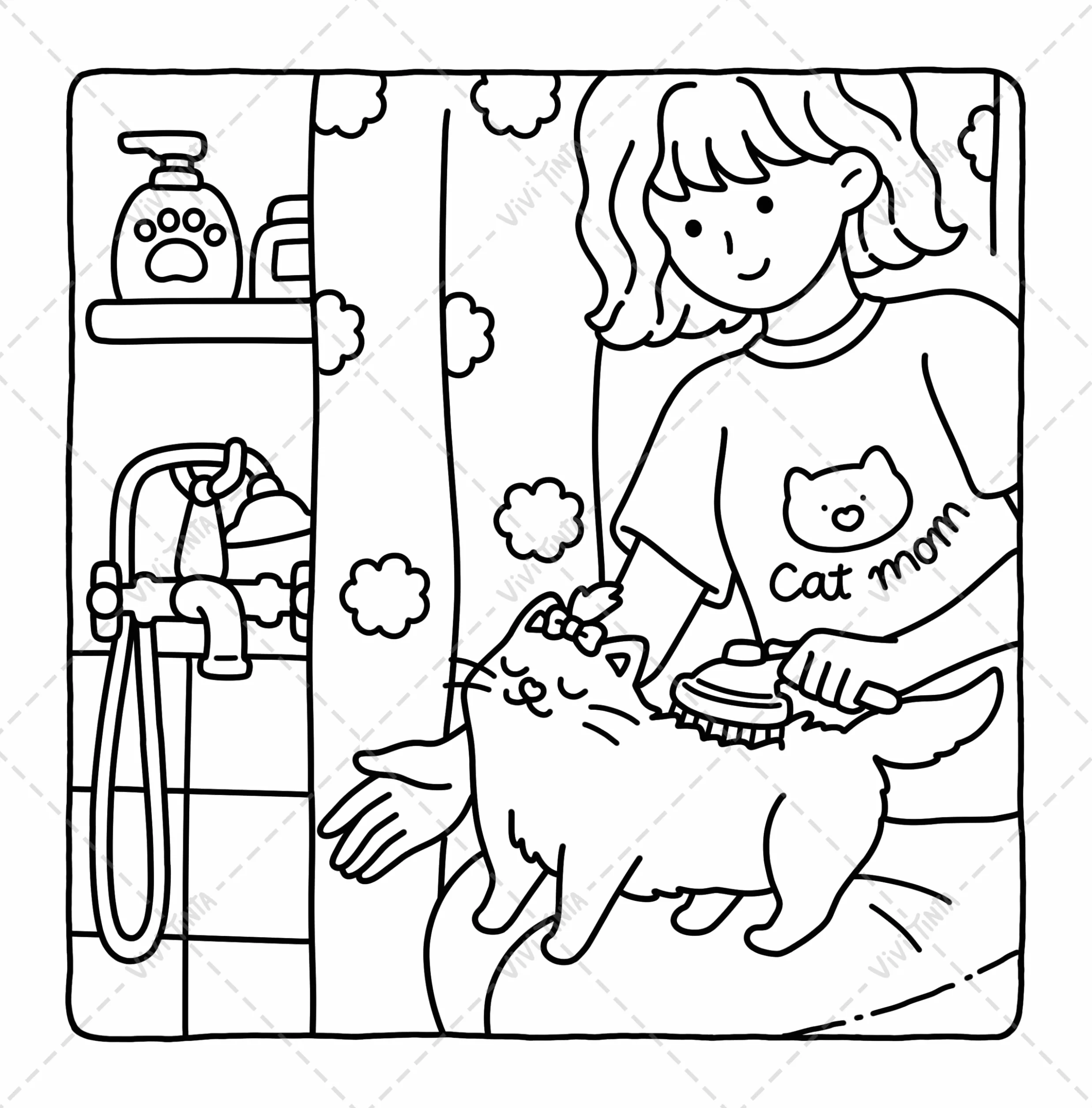 Cat Mom: Cataholic Coloring Book for Adults & Teens Featuring Cute and Mischievous Feline Designs