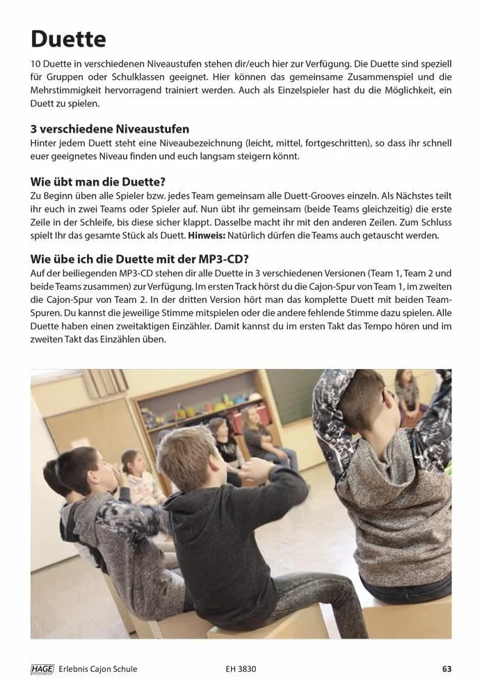 Erlebnis Cajon Schule mit MP3-CD: Schneller Einstieg ins Cajonspiel für alle Altersstufen