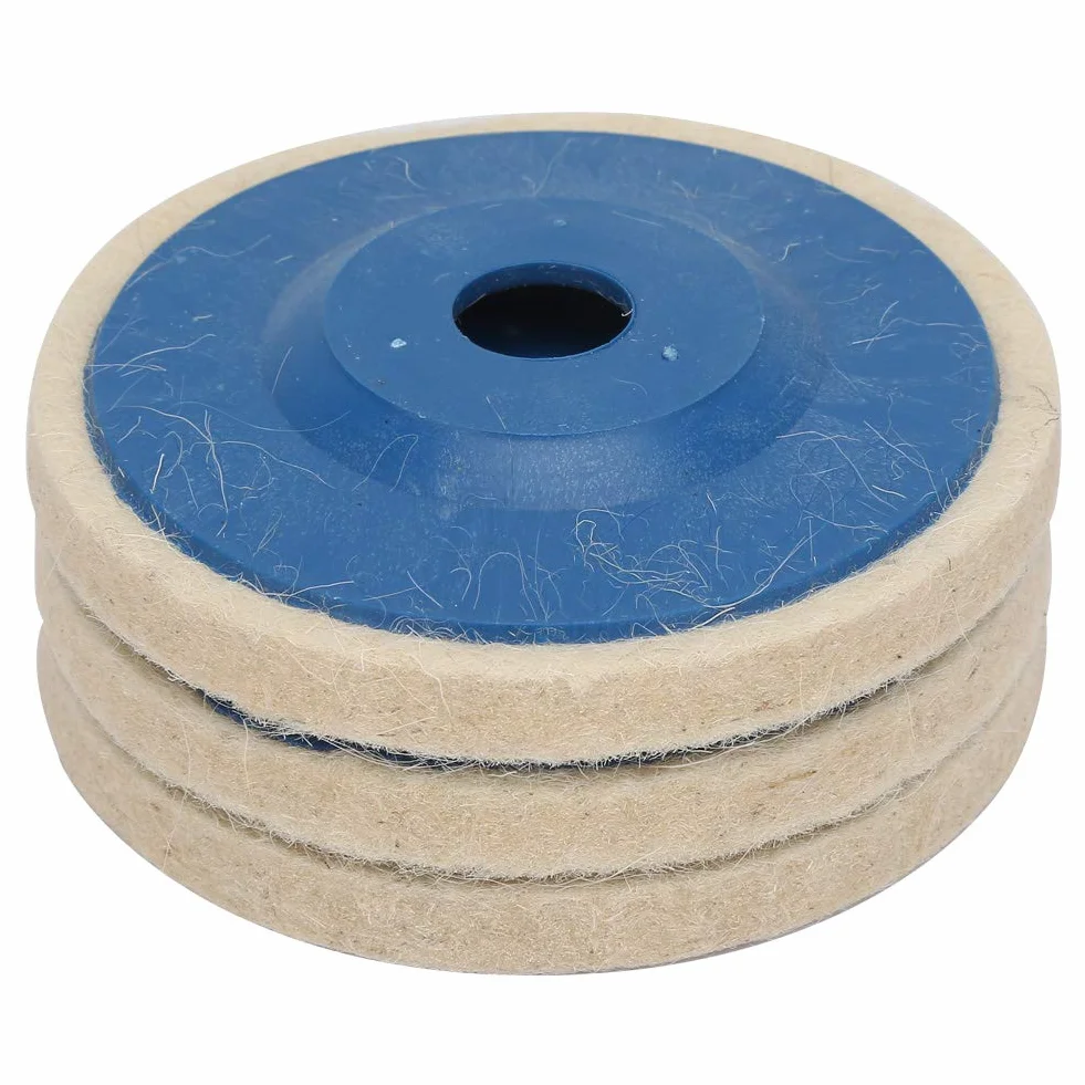 Tarcza z Filcu Wełnianego do Polerowania 100 mm 16 mm 3-częściowa