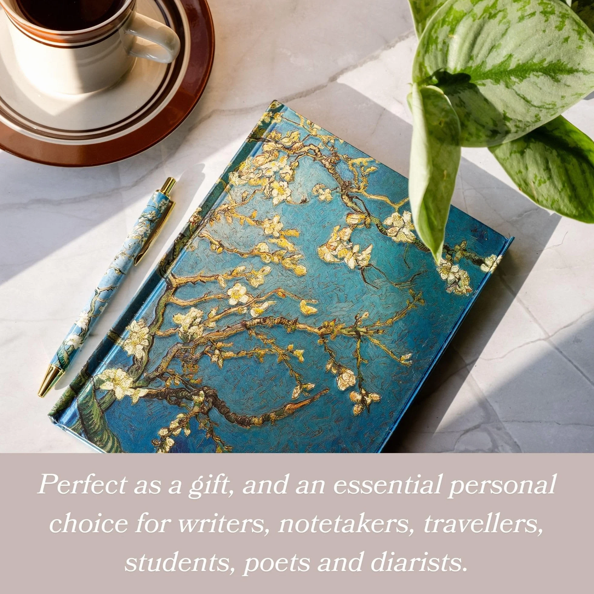 William Morris Seaweed Wallpaper Design Foiled Journal liniertes Blankbook mit festem Einband und Magnetverschluss