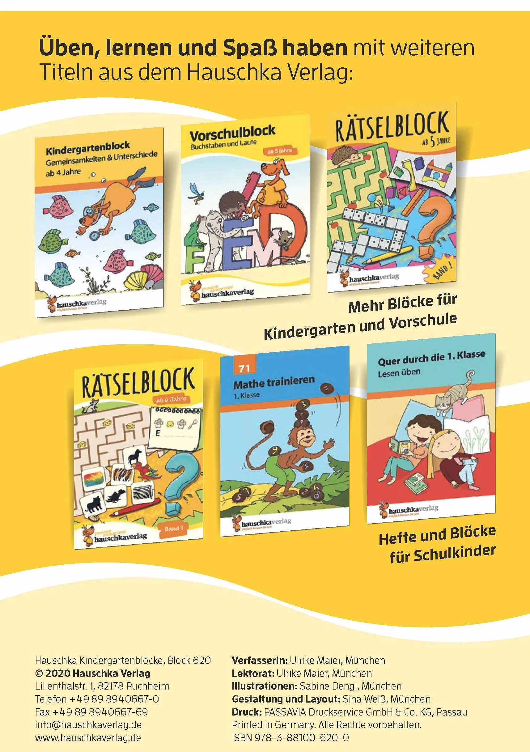 Ubungsmaterial fur kindergarten und vorschule - t620 - kindergartenblock - das kann ich schon! ab 4: Bunter Rätselblock - Sinnvolle Beschäftigung die Spaß macht: 620
