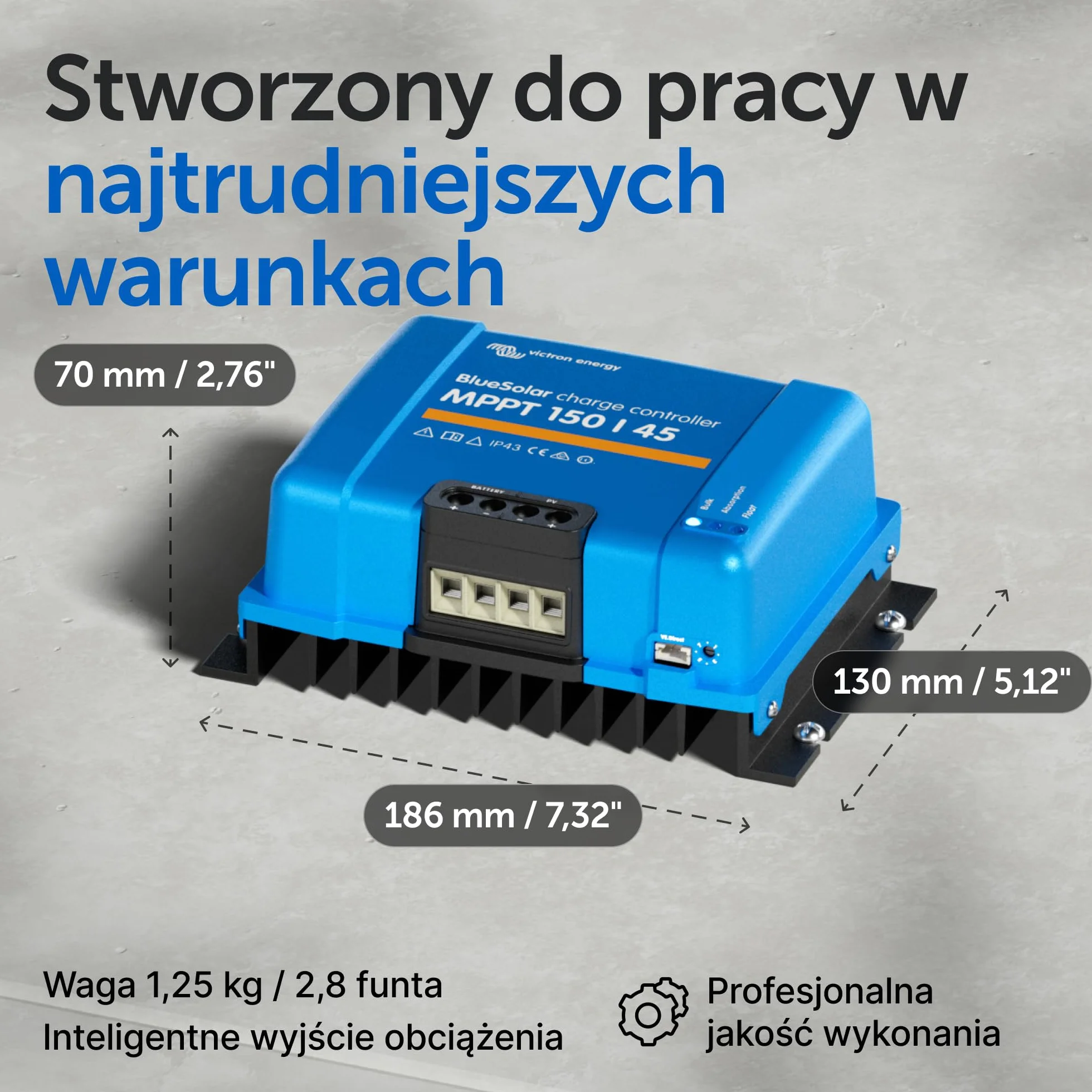 Victron Energy BlueSolar MPPT 150V 45A 12/24/36/48V Kontroler Ładowania Słonecznego