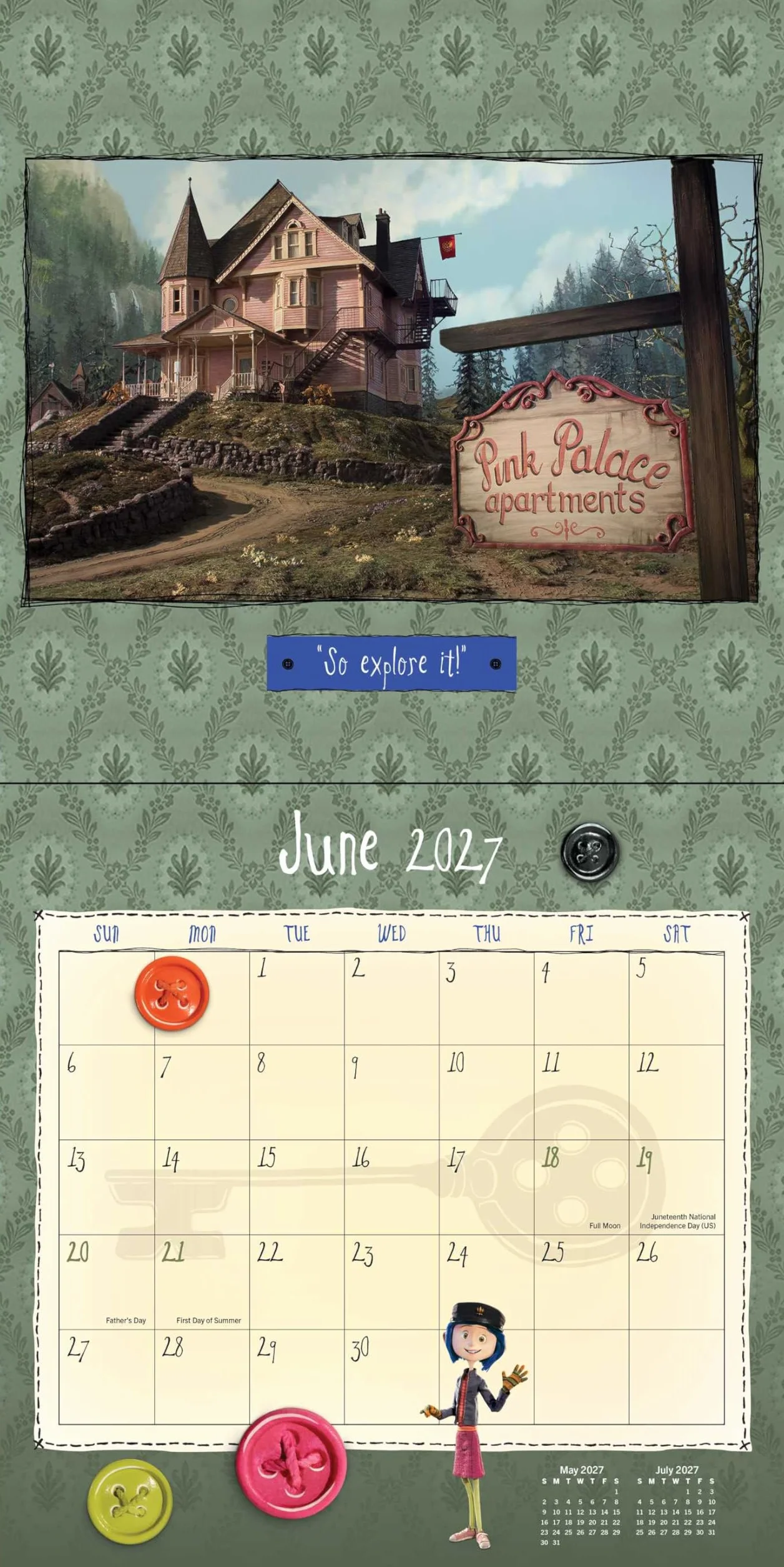 Coraline 2027 Wall Calendar (Includes Full-Color Poster)