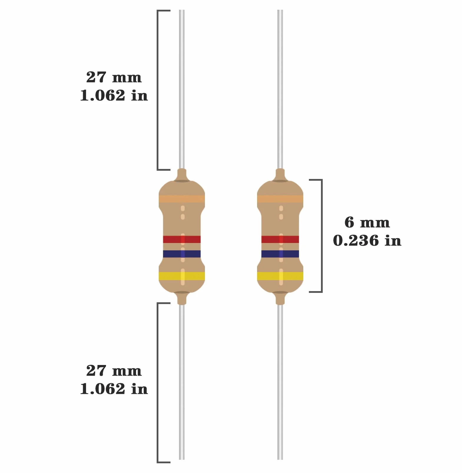 Zestaw rezystorów 1/4 W, zakres 1 Ohm - 1M Ohm, tolerancja 5%, folia węglowa
