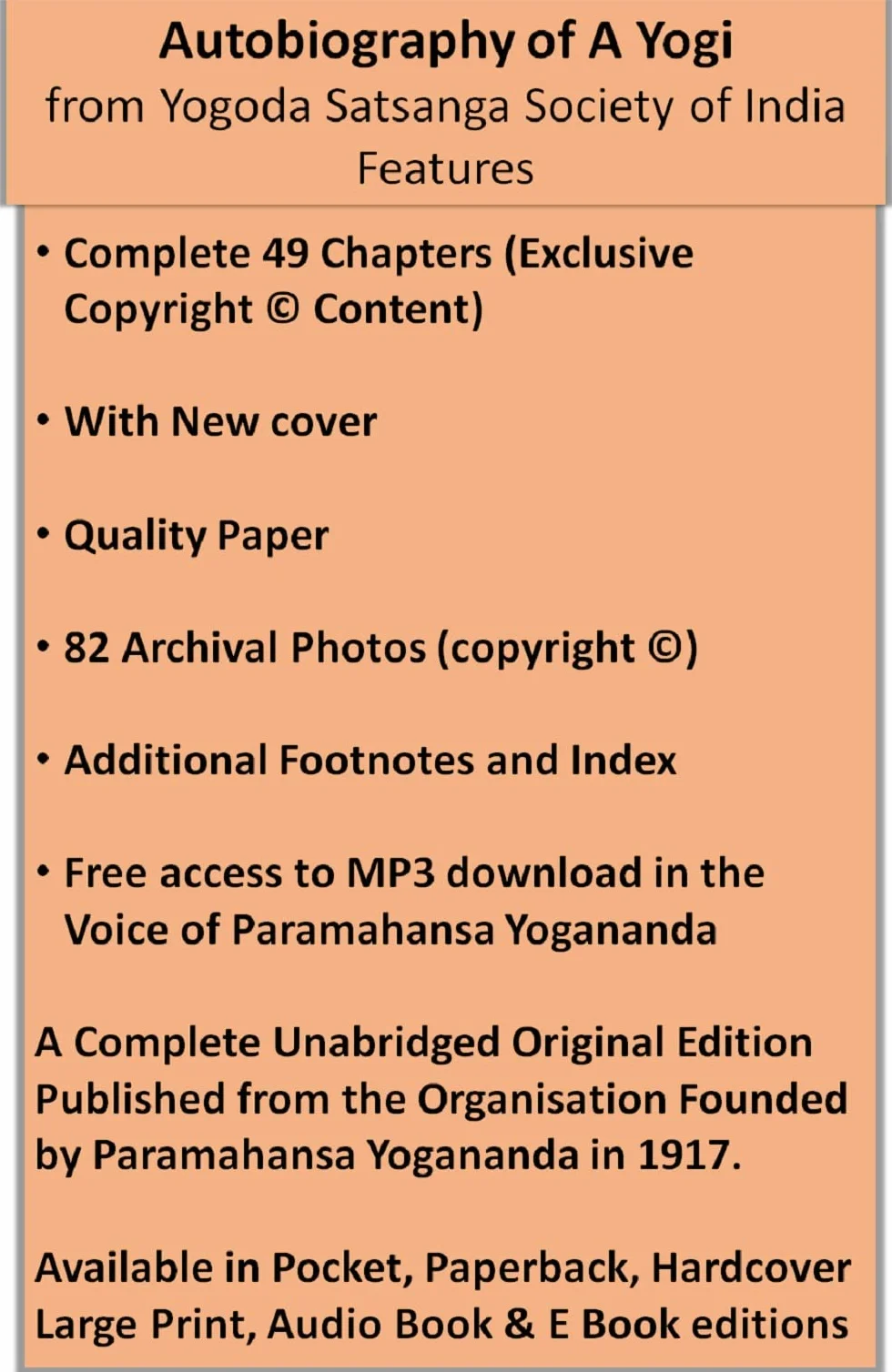 Autobiography of a Yogi
