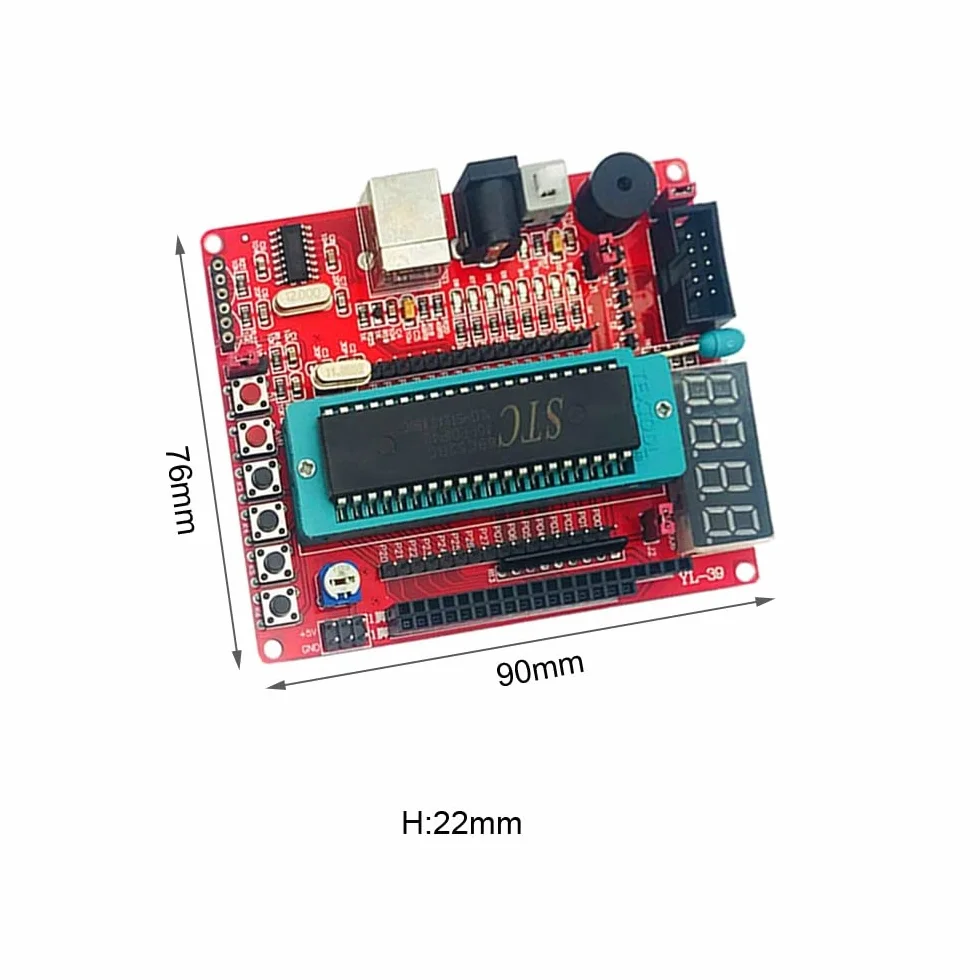 STC89C52 płytka rozwojowa 51 mikrokontrolerów C51 USB programowalna płyta kontrolera 8051 MCU z kablem USB