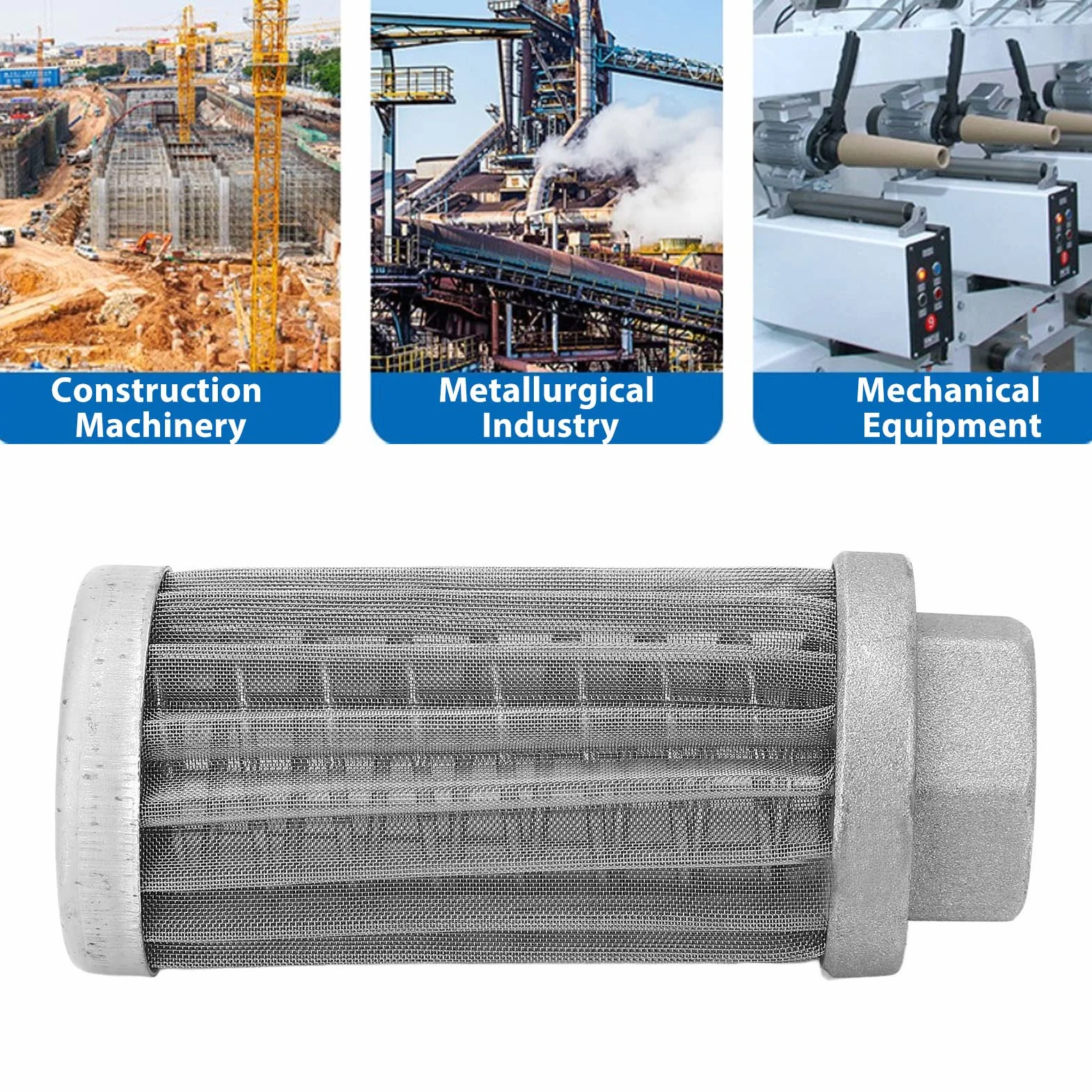 Hydrauliczny Filtr Siatkowy Oleju ze Stali Nierdzewnej, Połączenie Rurowe do Generatorów