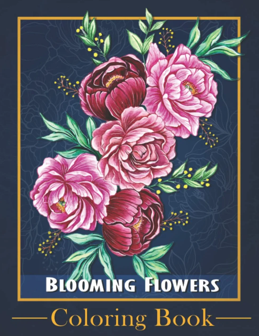 Blooming Flower Coloring Book: Adult Coloring Book with 50 Flower Patterns for Relaxation