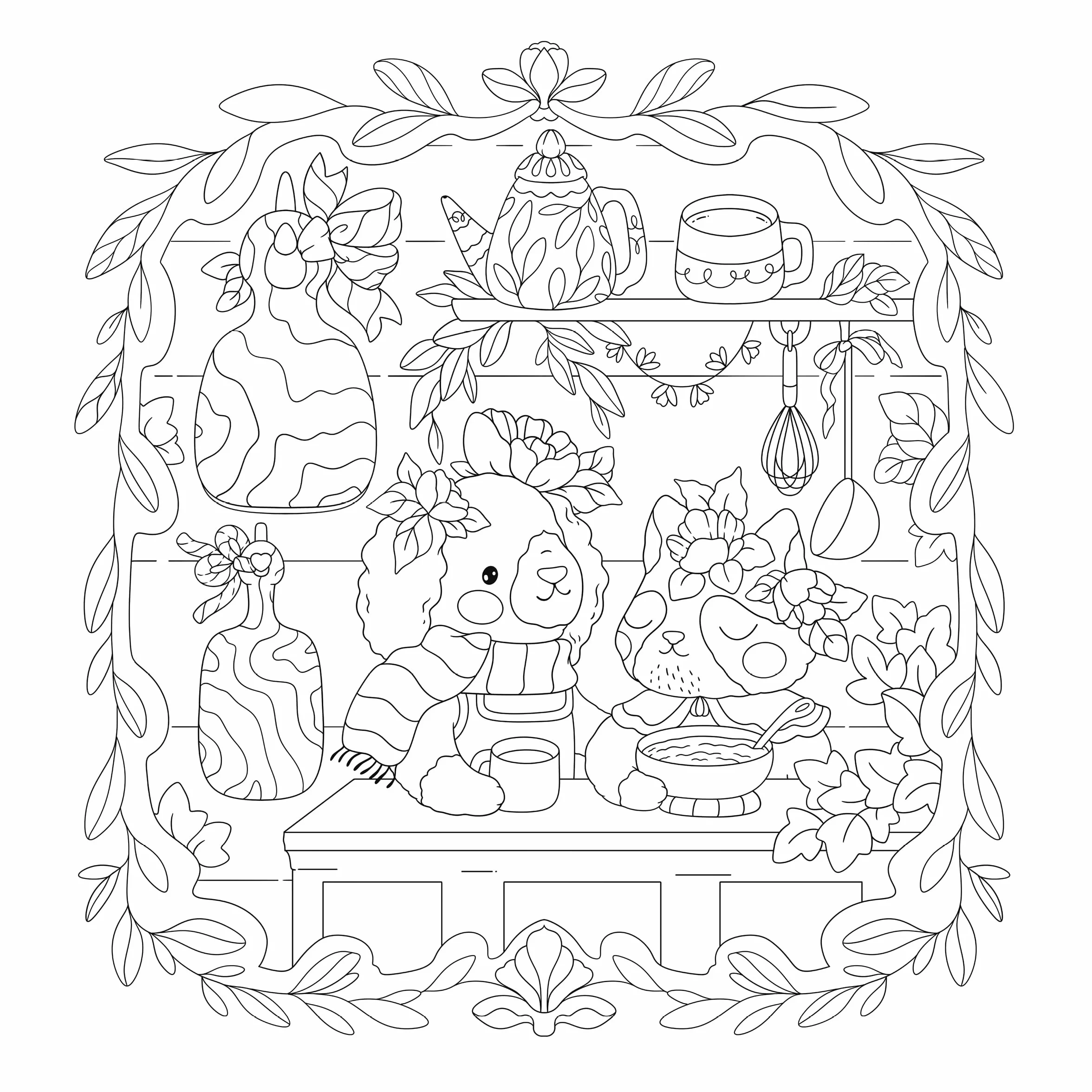 So Many Cozy Animals!: Cute & Comfy Scenes to Color