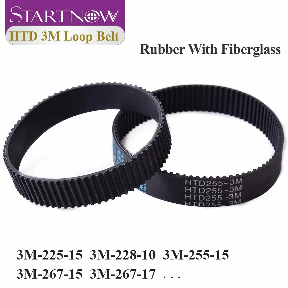 Startnow HTD 3M Series pas rozrządu z zamkniętą pętlą 3M-225-10 255 mm 384 8-17 mm (3M-300-10)