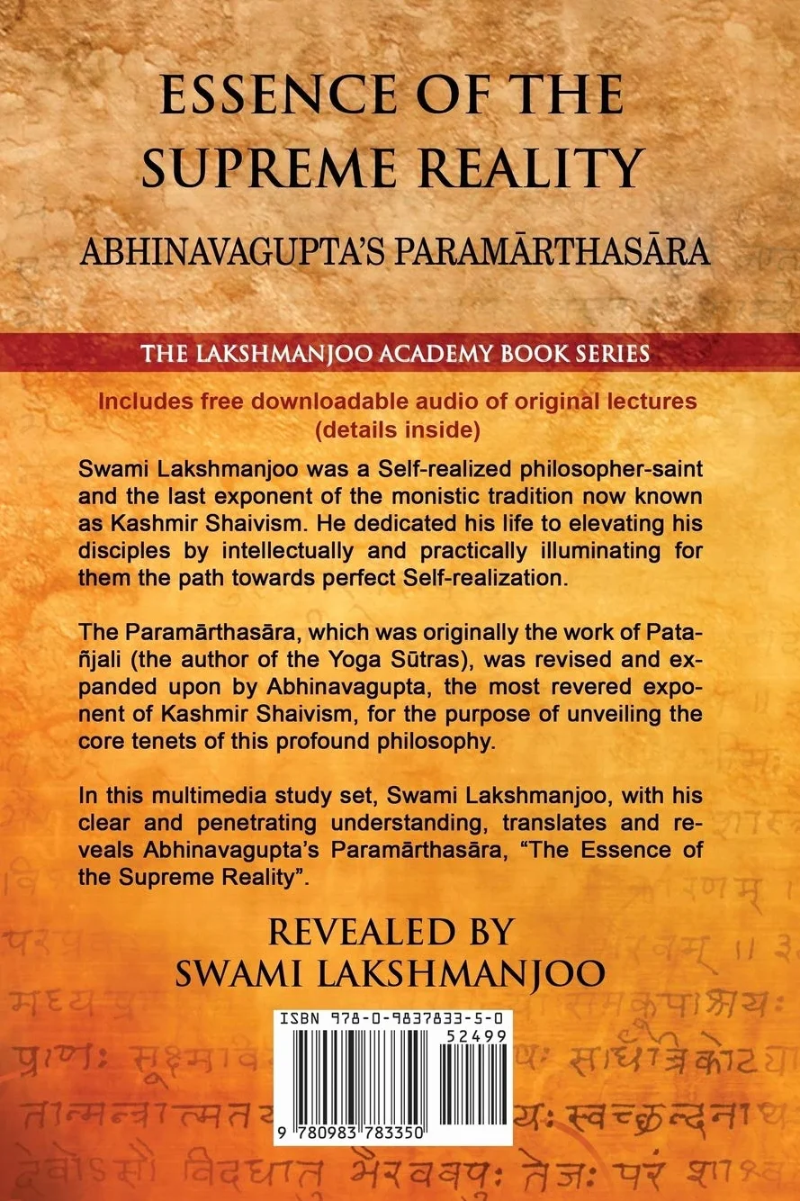 Essence of the Supreme Reality: Abhinavagupta's Paramarthasara