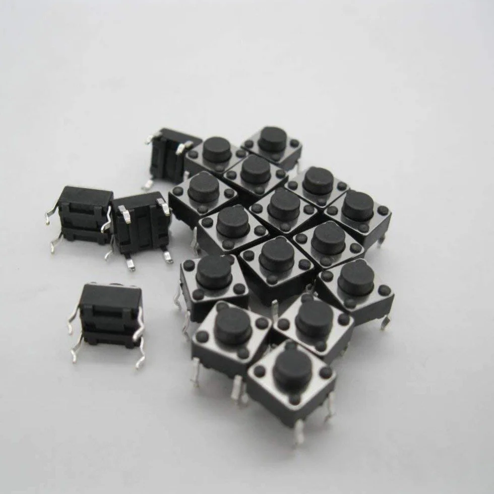 Przełącznik taktowy 6x6x4,3 mm 4-pinowy SMD DIP 100 sztuk