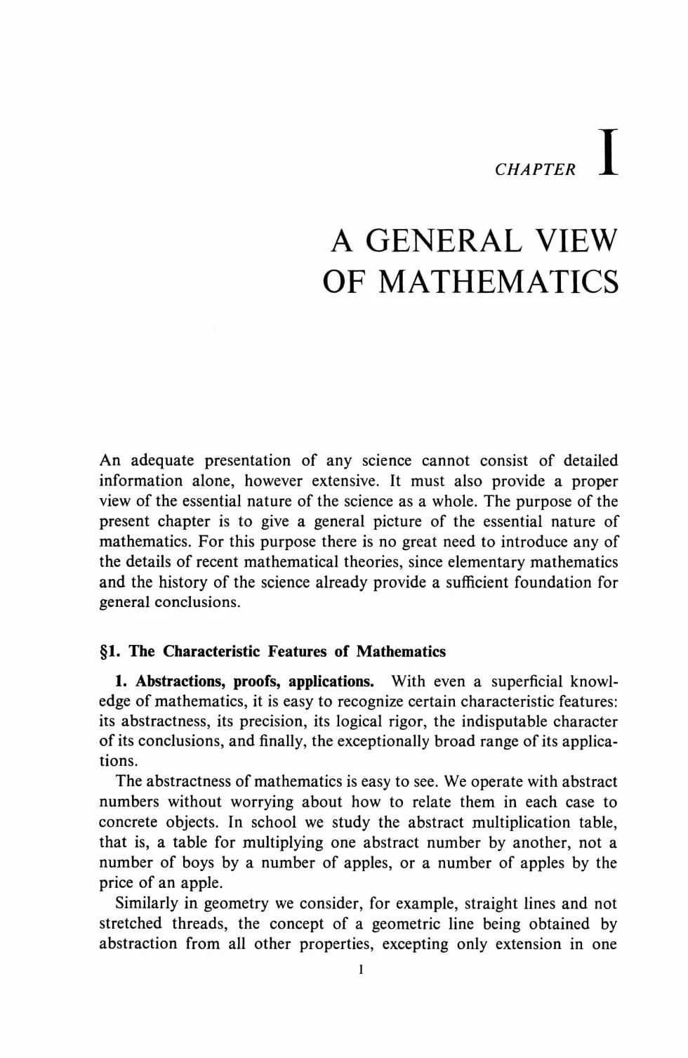 Mathematics: Its Content, Methods and Meaning