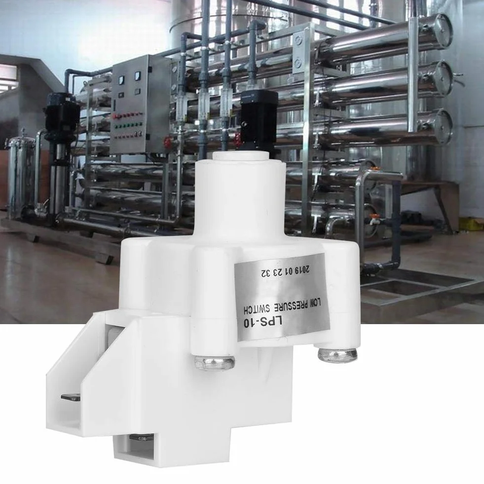 Przełącznik niskiego ciśnienia 1/4" DC 24 V do pompy RO odwrócona osmoza 0,01 MPa