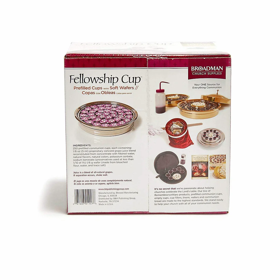 Fellowship Cup Communion Wafer & Juice 250pk
