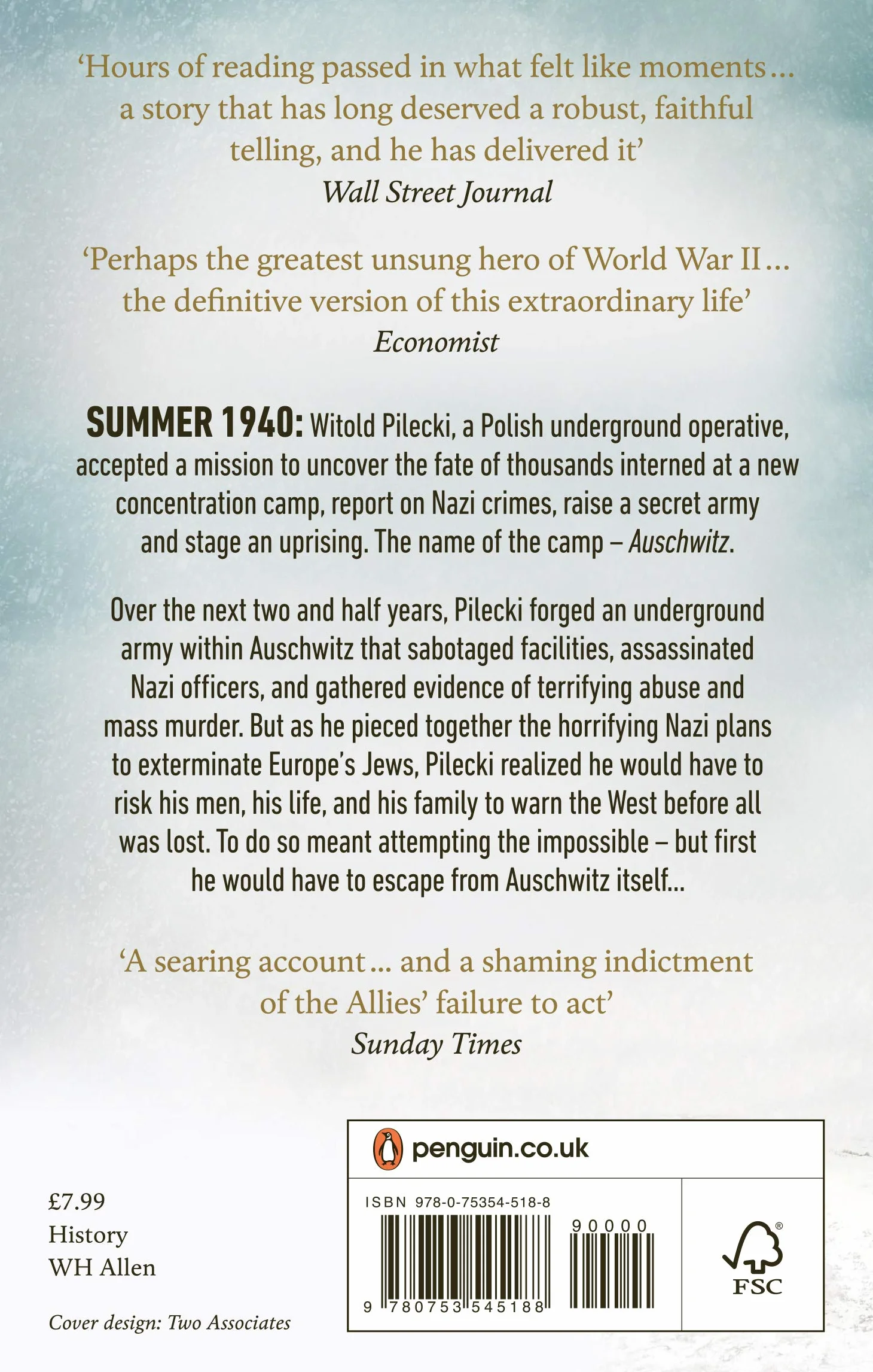 The Volunteer: The True Story of the Resistance Hero who Infiltrated Auschwitz – Costa Book of the Year 2019